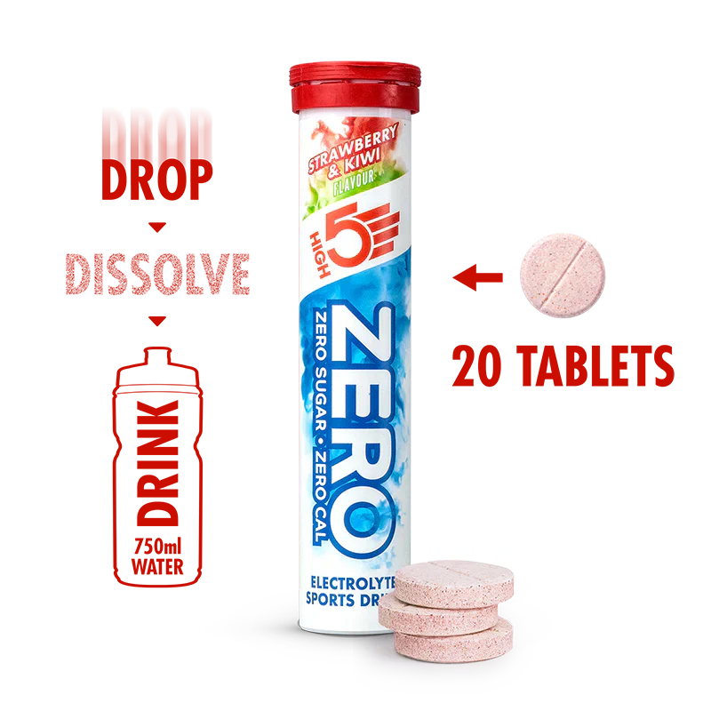 High5 Elektrolyt-Tabletten ZERO Erdbeere & Kiwi (20 Tabs)