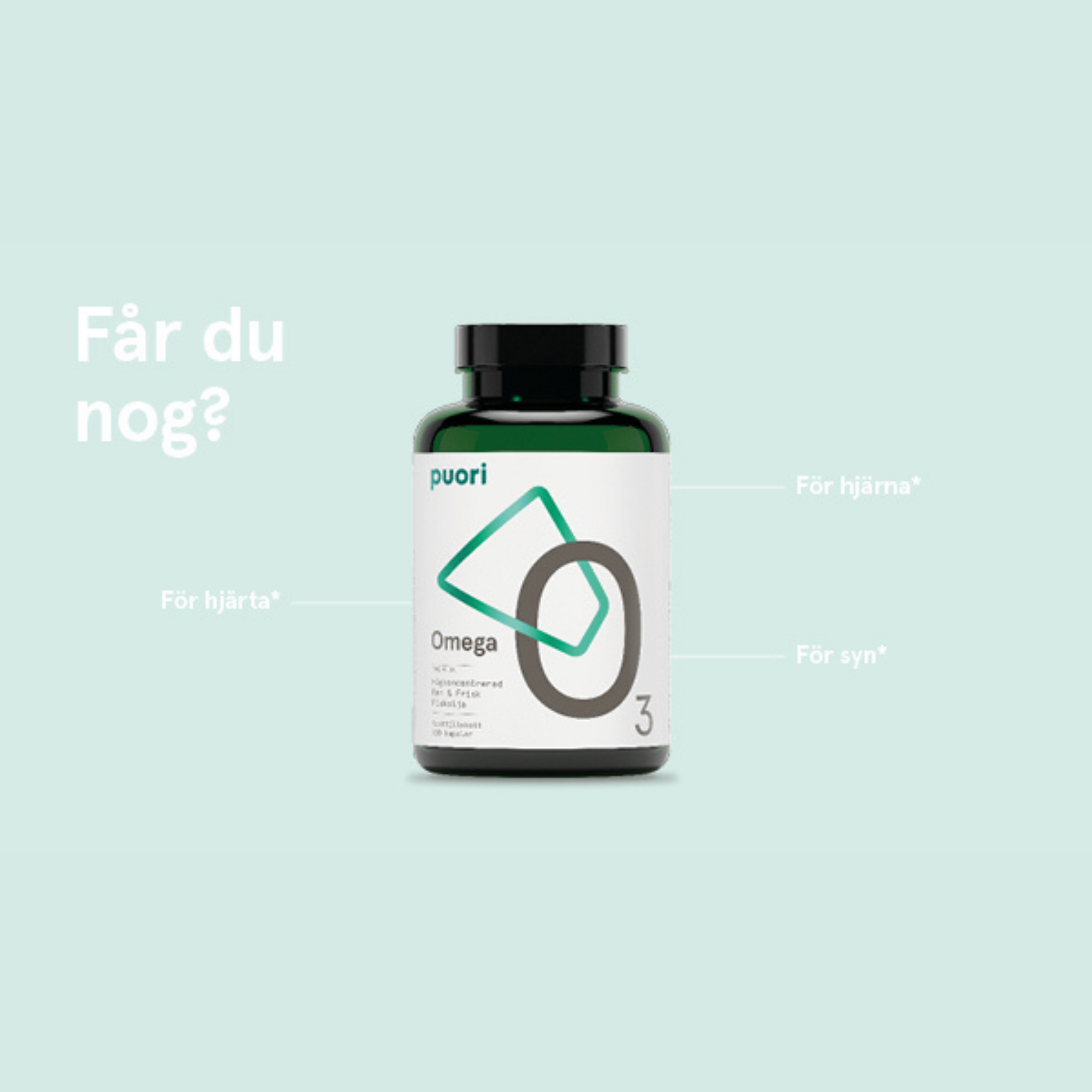 Puori Omega-3 Fischöl O3 (180 Kapseln)