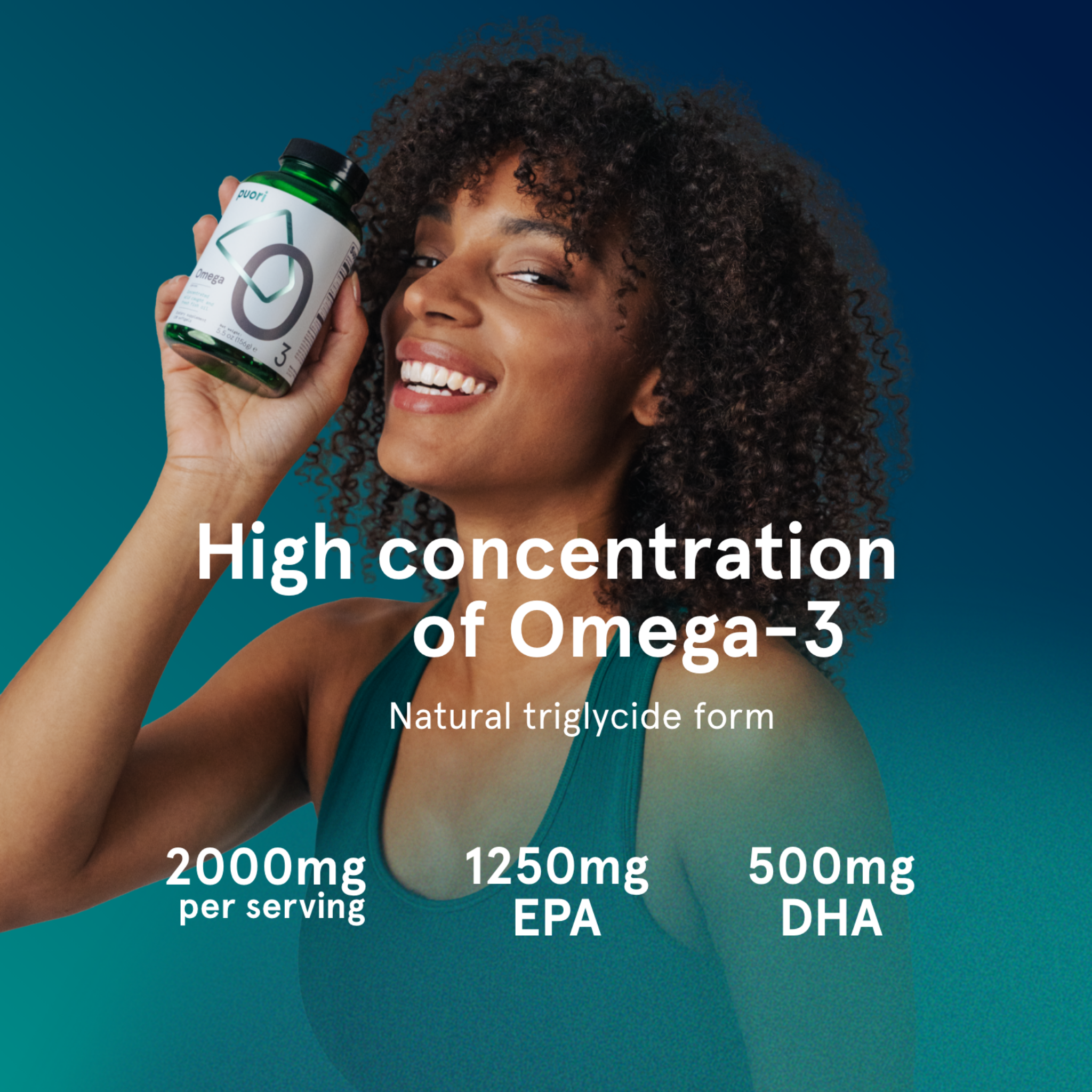 Puori Omega-3 Fischöl O3 (180 Kapseln)