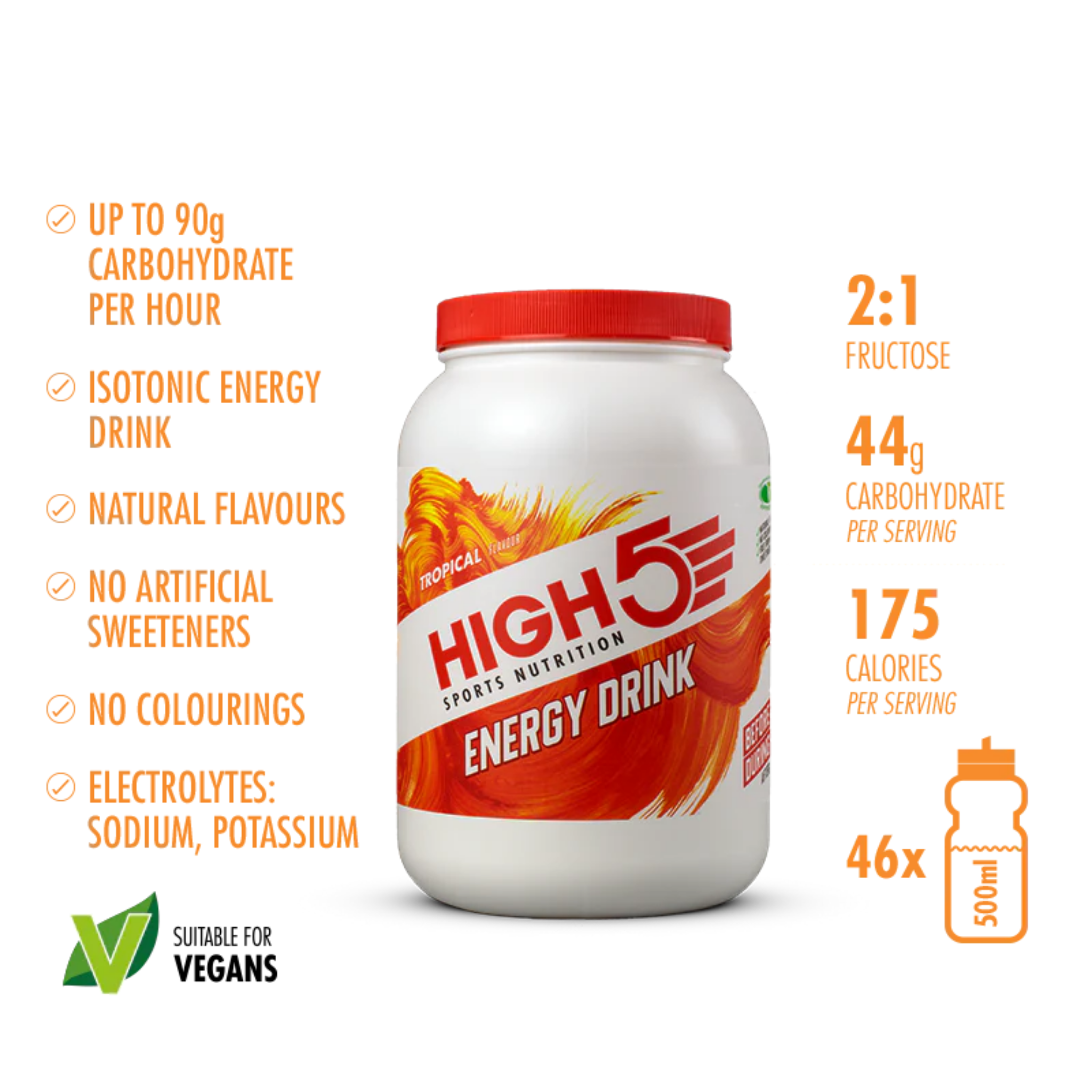 High5 Energydrink Tropical (2,2 kg)