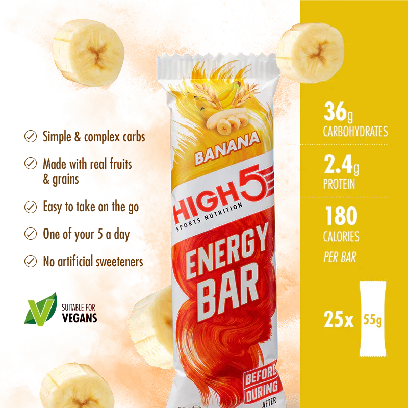 High5 Energieriegel Banana (12 x 55g) MHD-Ware