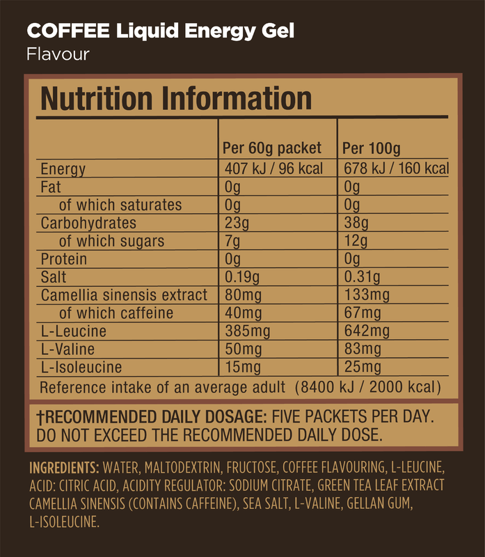 GU Energy Energy Gel Liquid Coffee 60g (12er-Pack) MHD-WARE