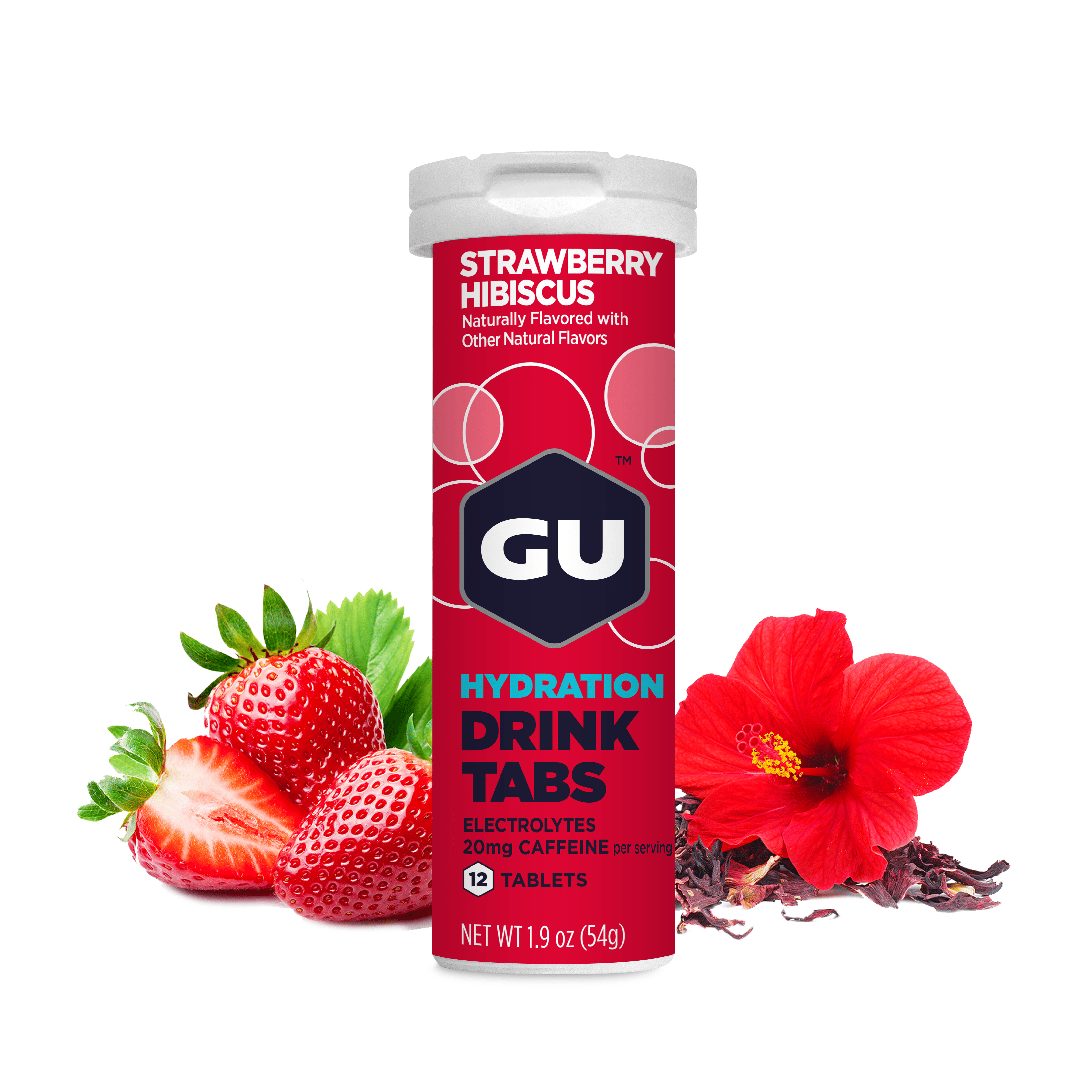 GU Energy Elektrolyt-Tabletten Erdbeer-Hibiskus (8 x 12 Tabs)