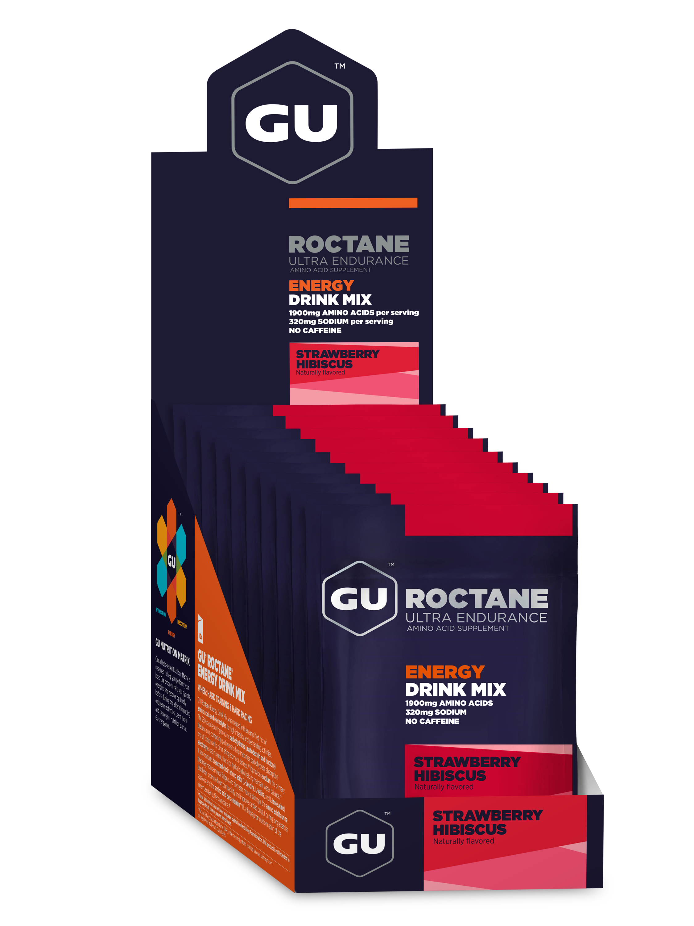 GU Energy Drink Roctane Strawberry Hibiscus (10x65g) MHD WARE