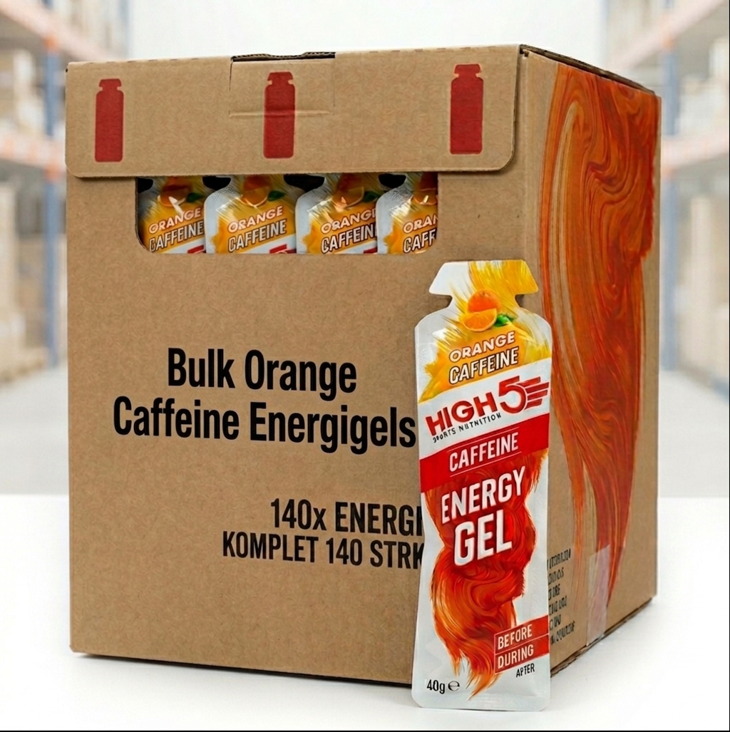 High5 Energiegel Orange Koffein 40 g x 140 Stk. MHD Ware Karton