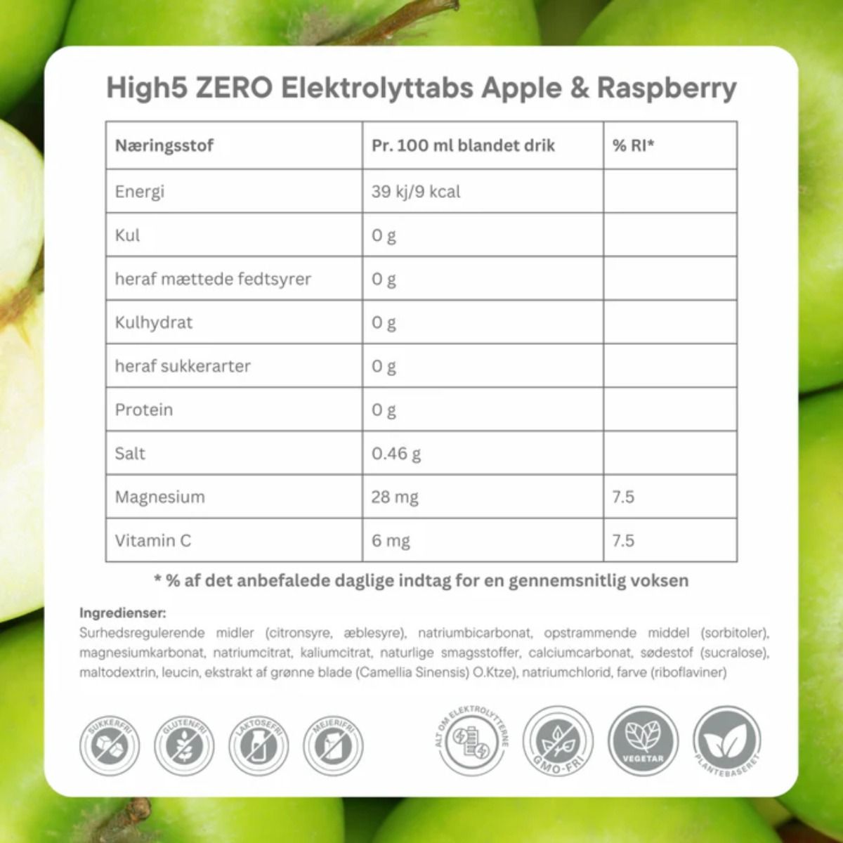 High5 Elektrolyttabletten ZERO Apple & Raspberry (8x20 Tabletten)