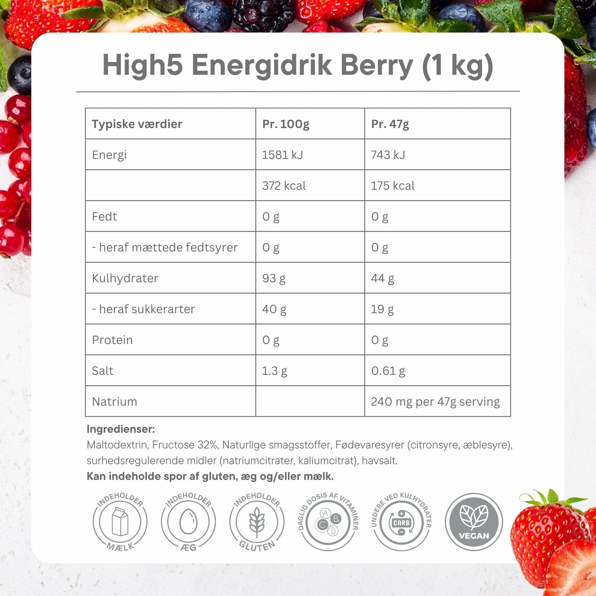 High5 Energy Drink Berry (1 kg)