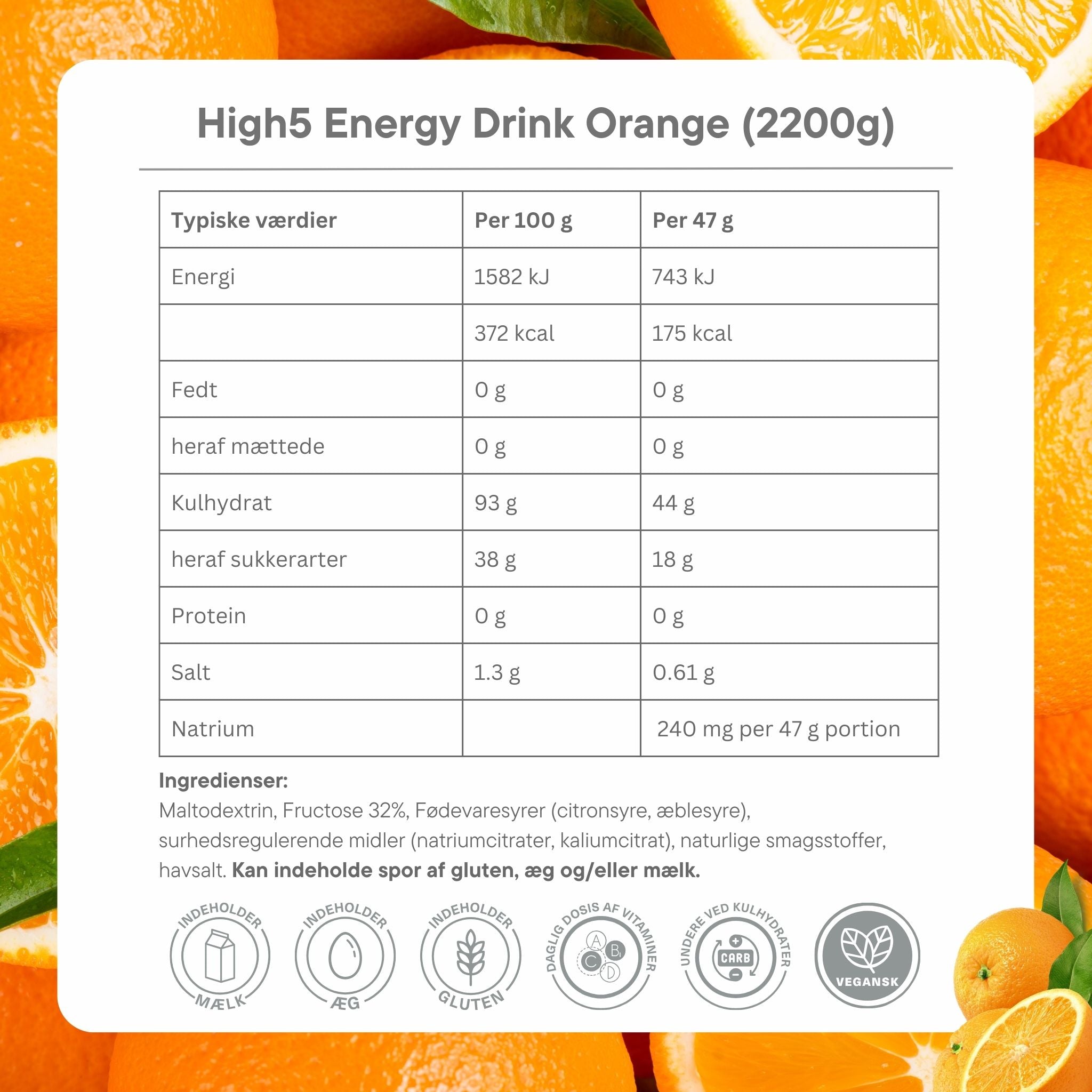 High5 Energy Drink Orange (2.2 kg)