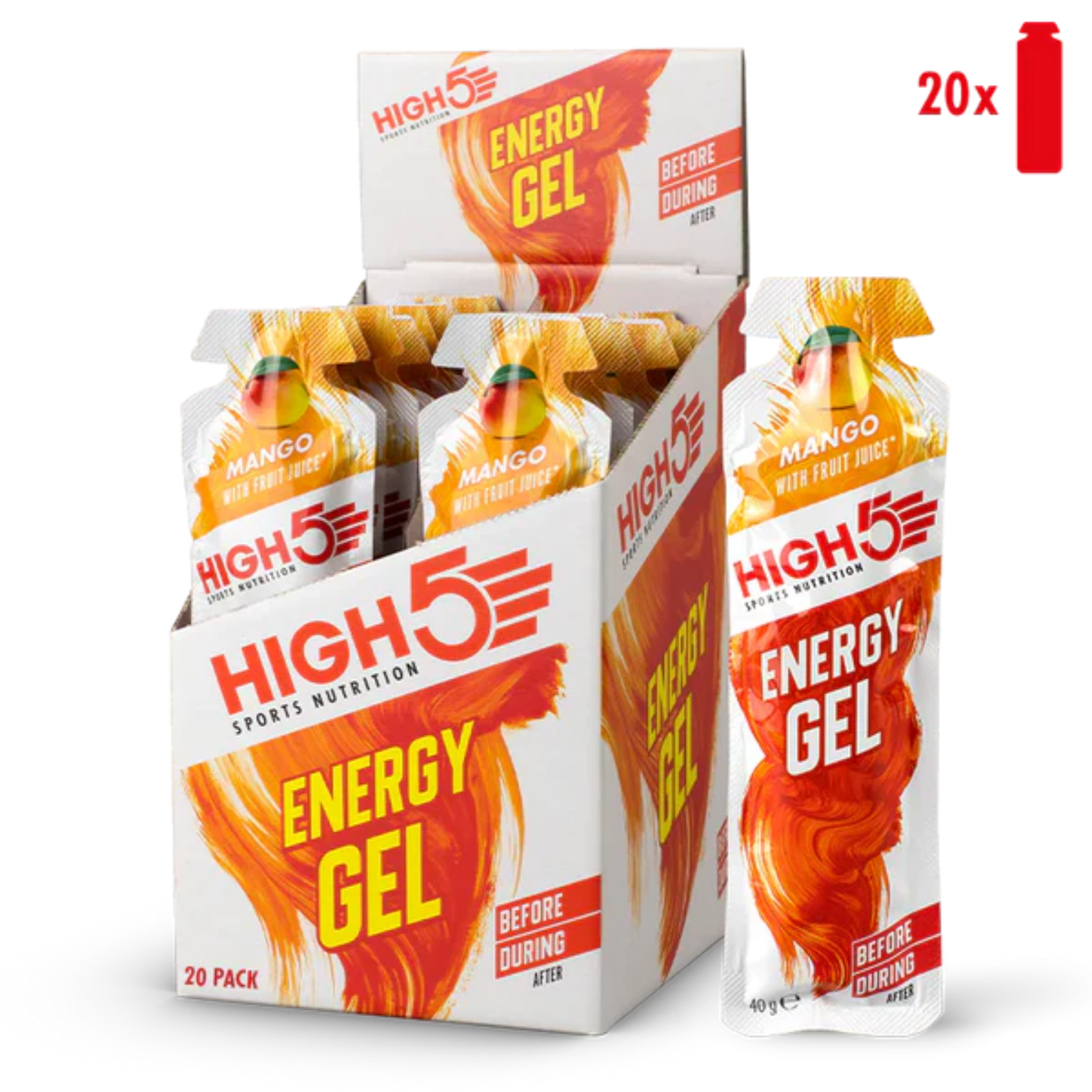 High5 Energiegel Mango 40 g x 20 St. MHD-Ware