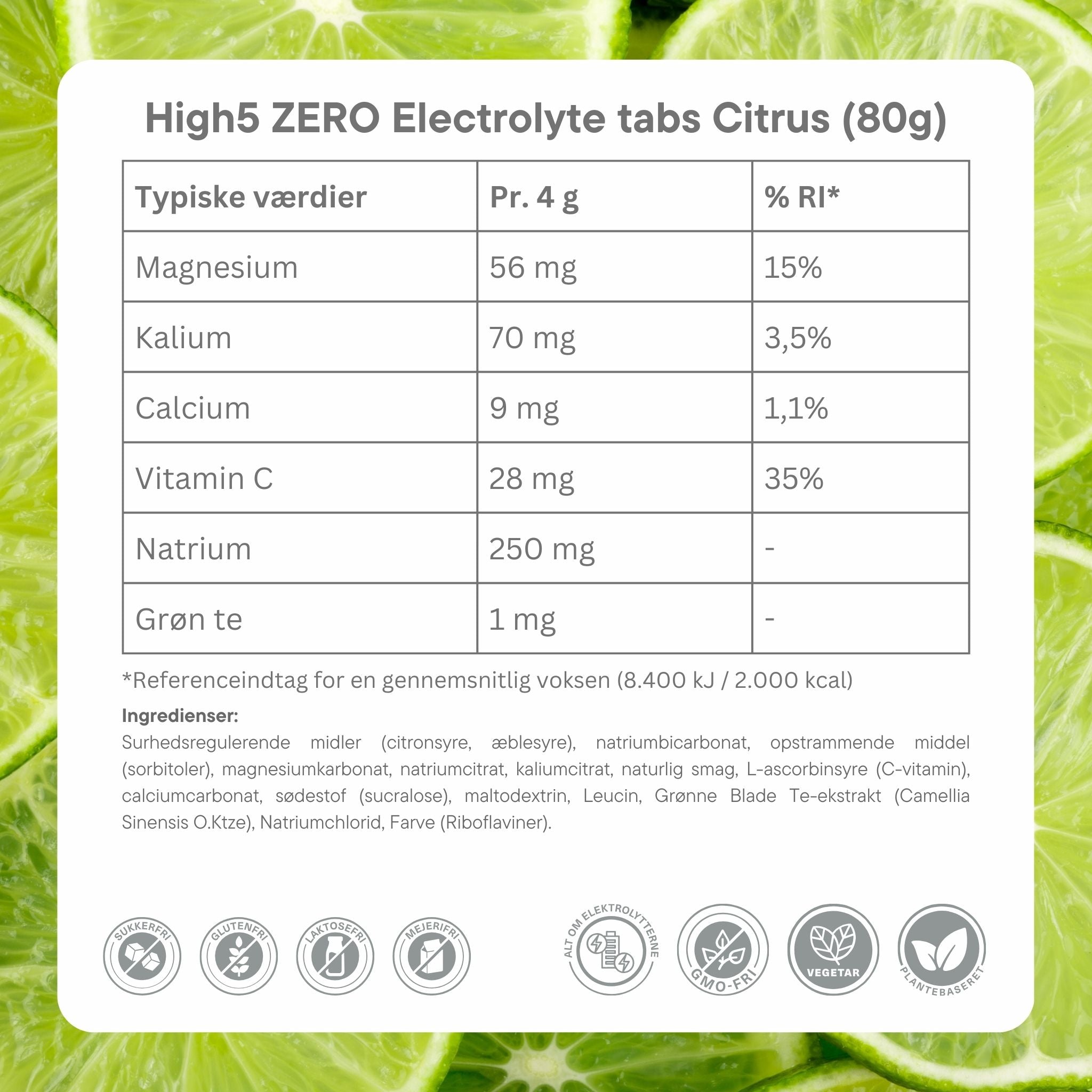 High5 Elektrolyt-Tabletten ZERO Zitrone (20 Tabs)