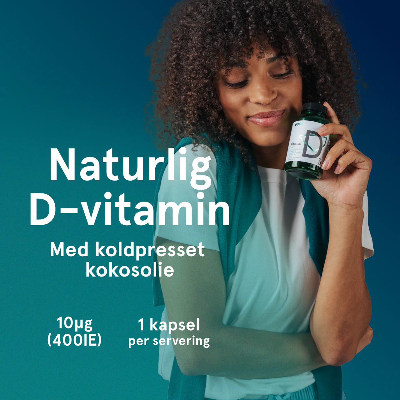 Puori Vitamin D3 D-Vitamin 400IE (60 Kapseln)