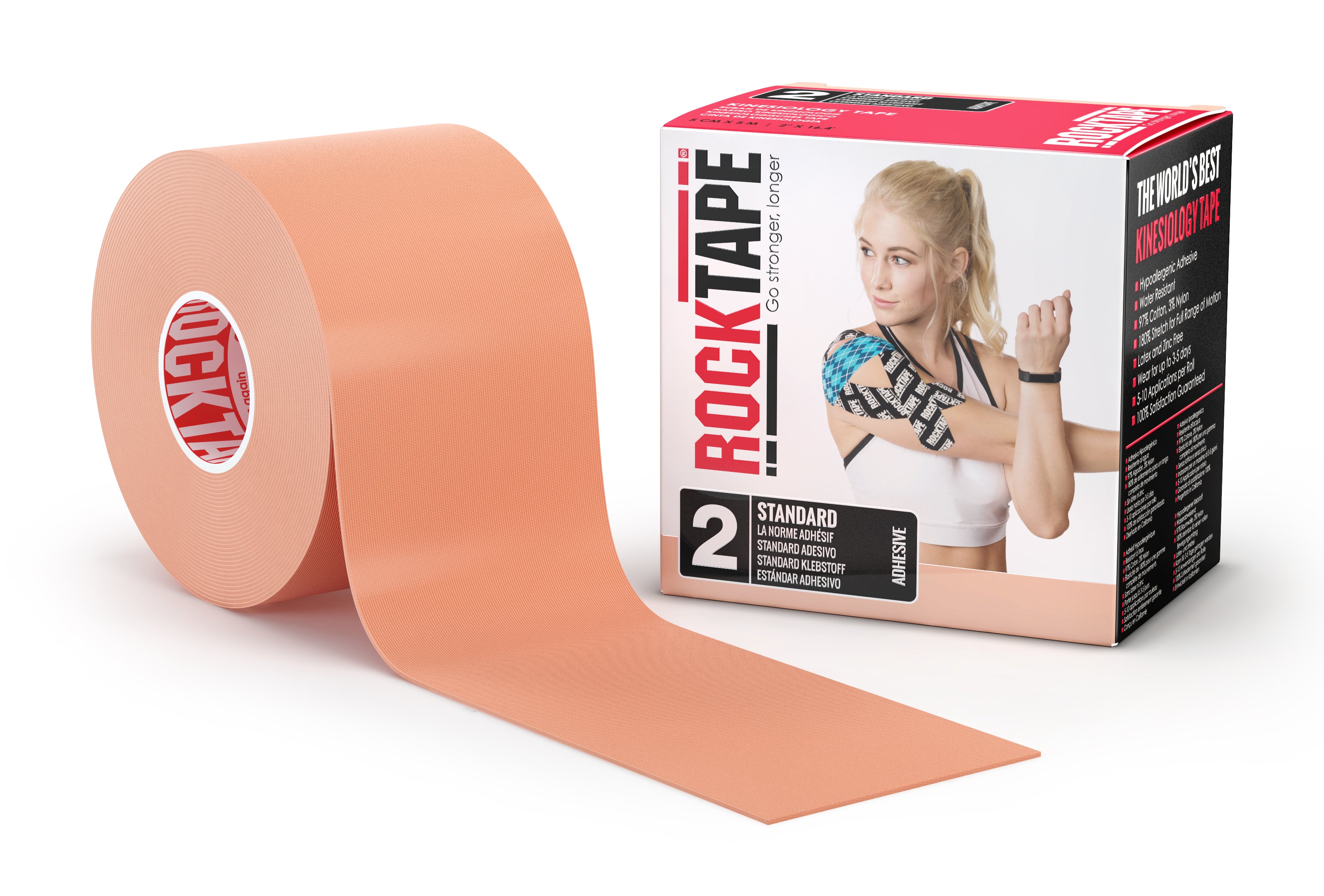 RockTape Kinesiologie-Tape 5cm x 5m Beige