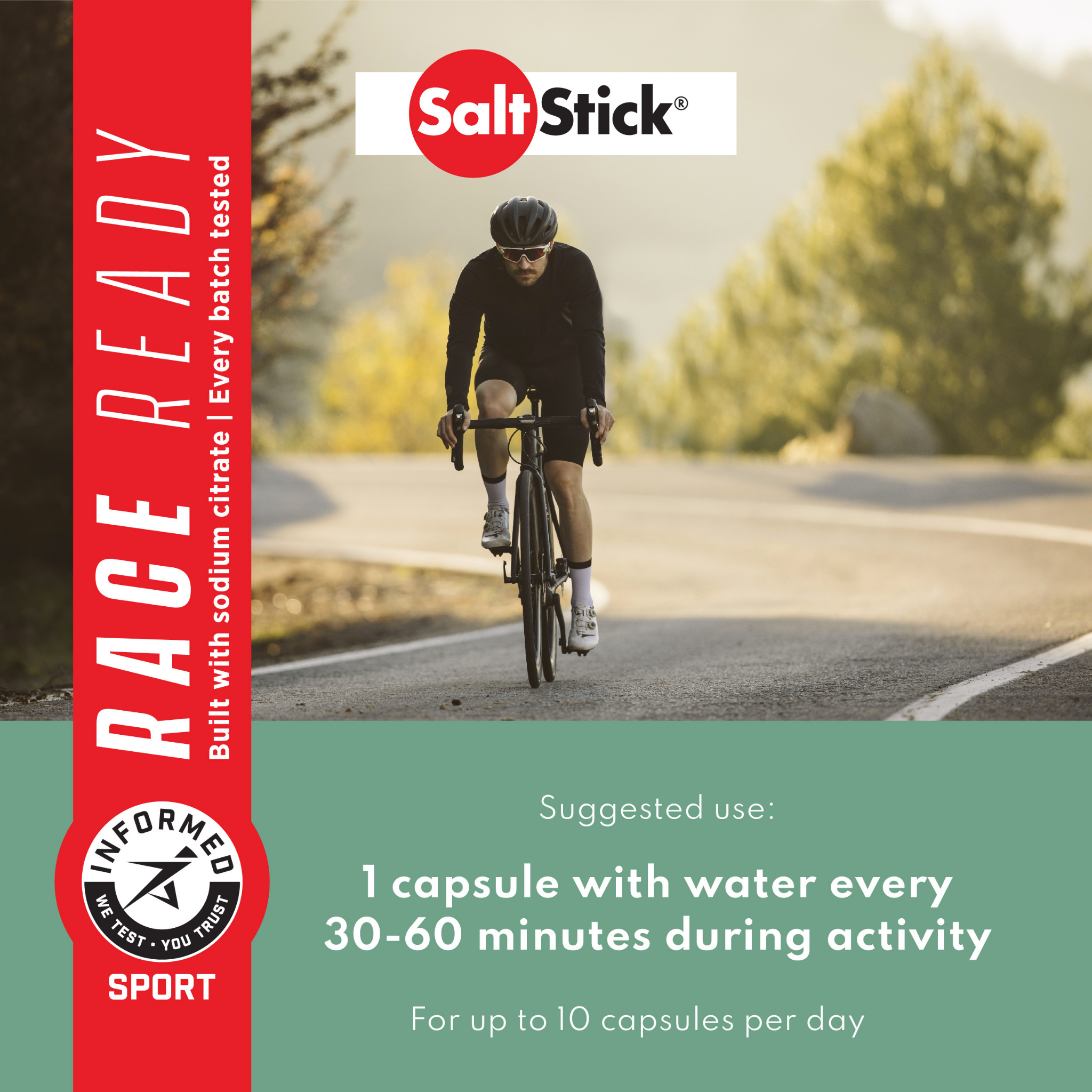 SaltStick PLUS Elektrolytkapseln mit Koffein (100 Kapseln)