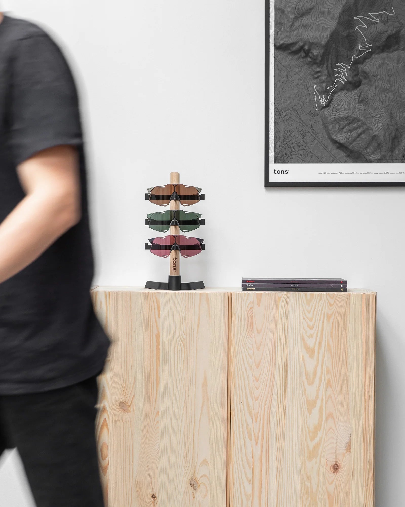 Tons Desk Organizer 3x Gläser Eiche Natur