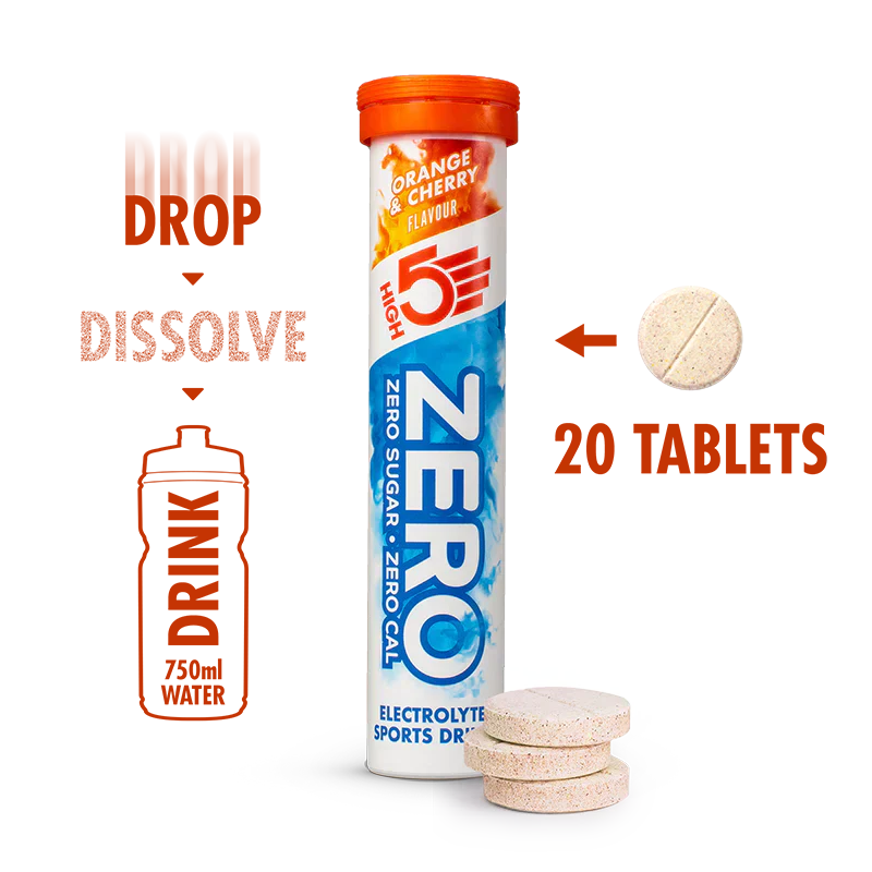 High5 ZERO Elektrolyttabletten Orange & Kirsche (8x20 Tabletten)