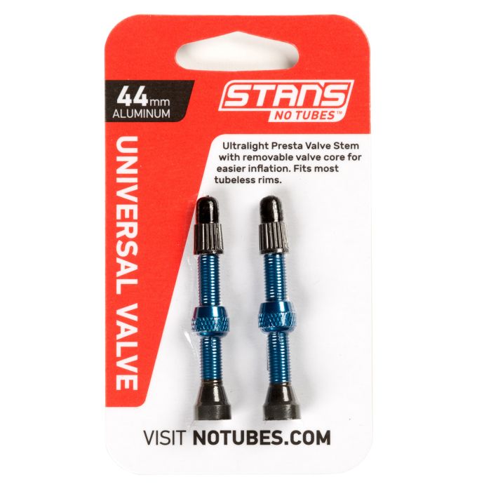 Stan's Tubeless Ventilsatz ALU Presta 44 mm (Blau)
