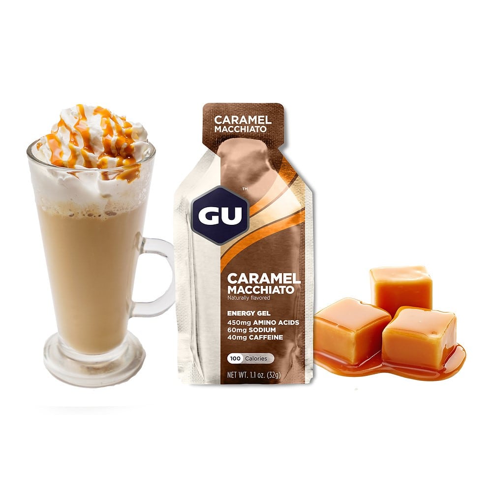 GU Energy Energy Gel Caramel Macchiato mit Koffein (24 x 32g) 12 Stk. MASTER