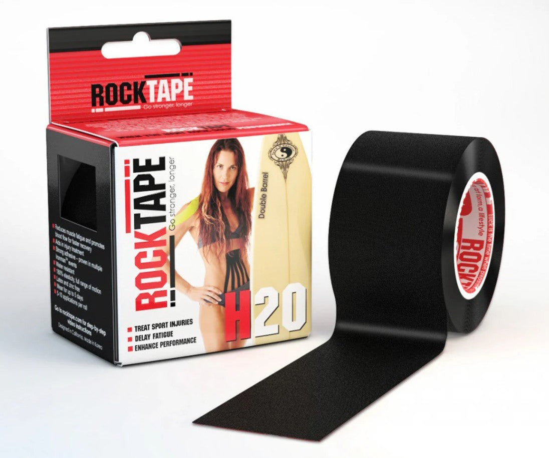 RockTape H2O Extra klebrig 5cm x 5m Schwarz