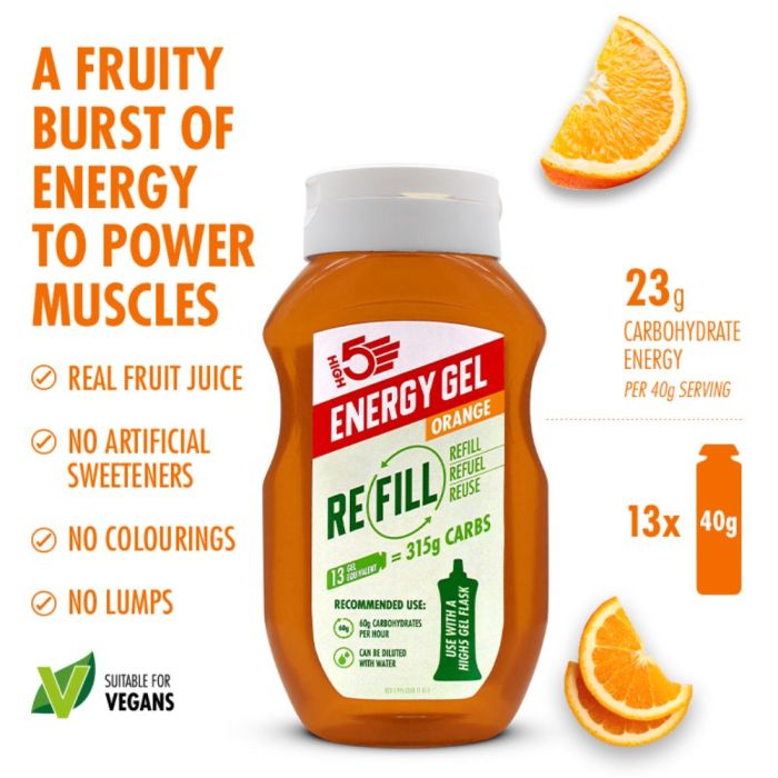 High5 Energie-Gel Nachfüllpack Orange 550g
