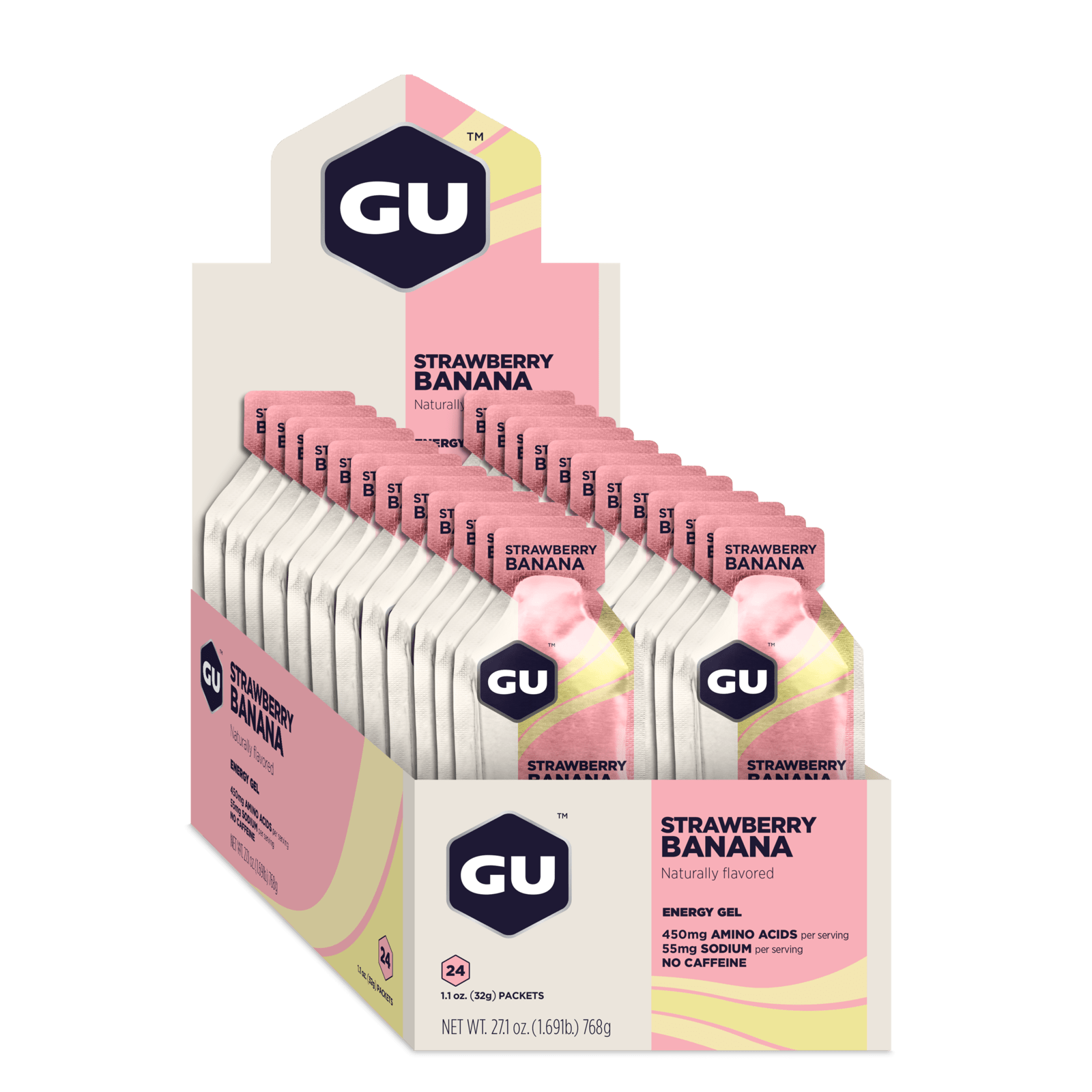 GU Energy Energiegel Erdbeere Banane (24 x 32g)