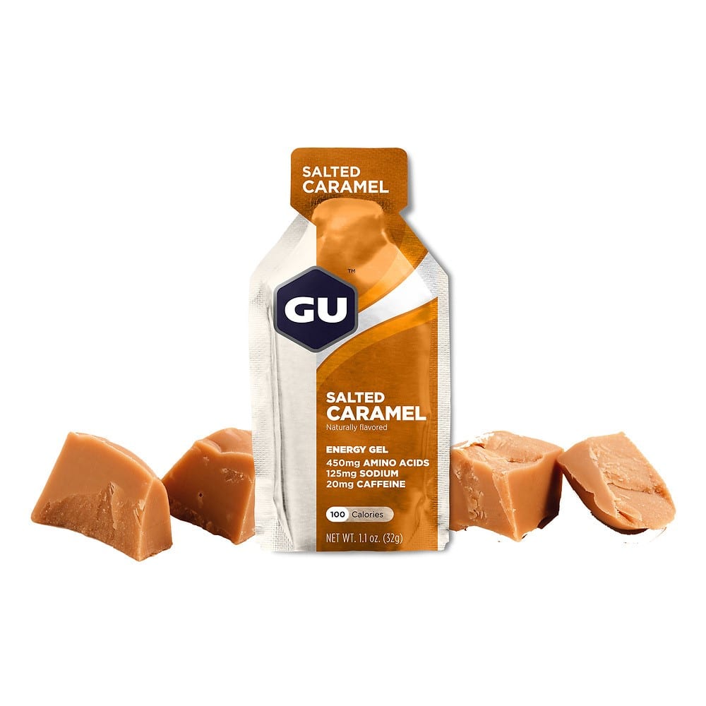 GU Energy Energiegel Salted Caramel mit Koffein (24x32g)