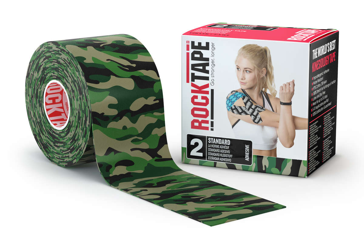 RockTape Kinesiologie Tape 5cm x 5m Camo Green