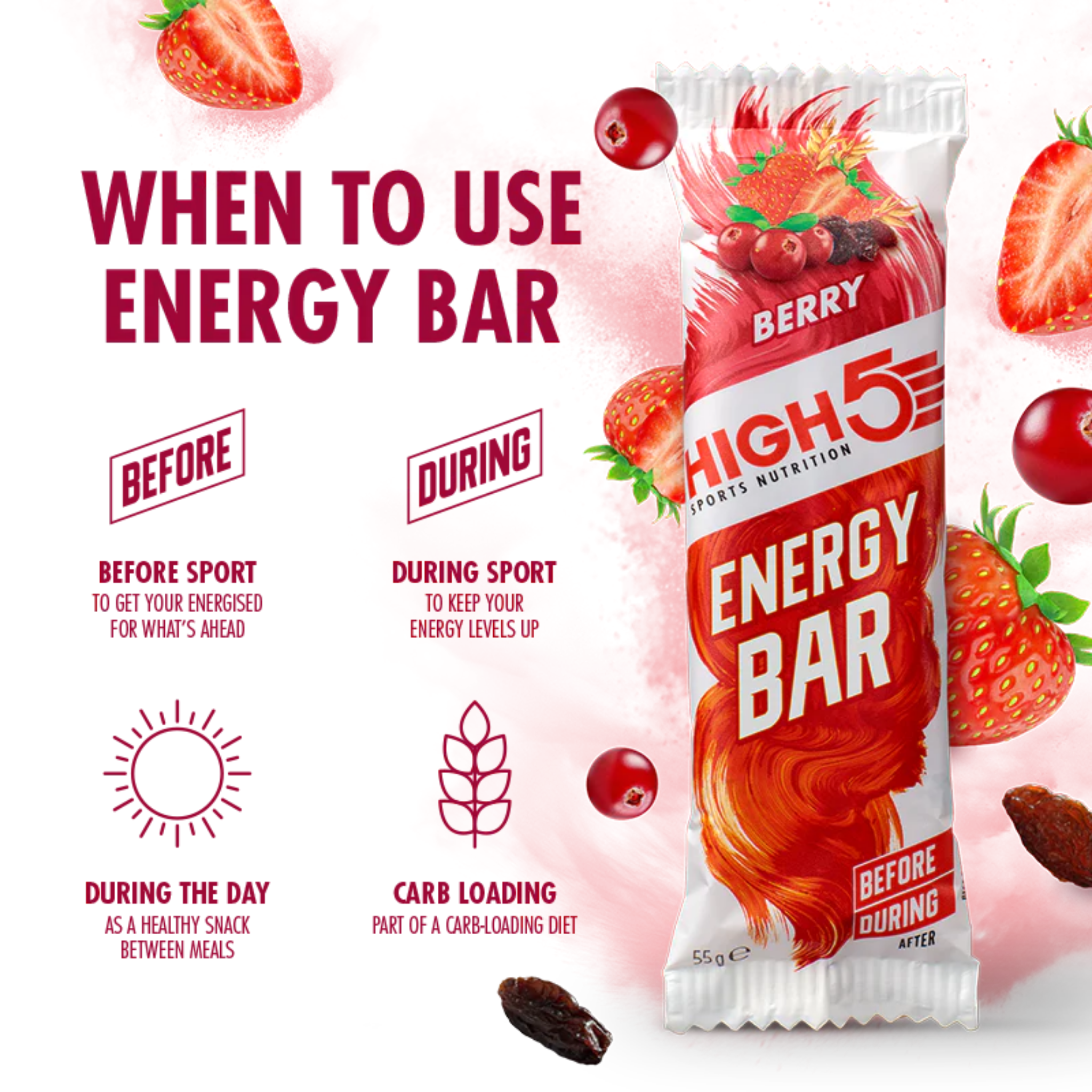 High5 Energieriegel Beerenmix (12 x 55g)