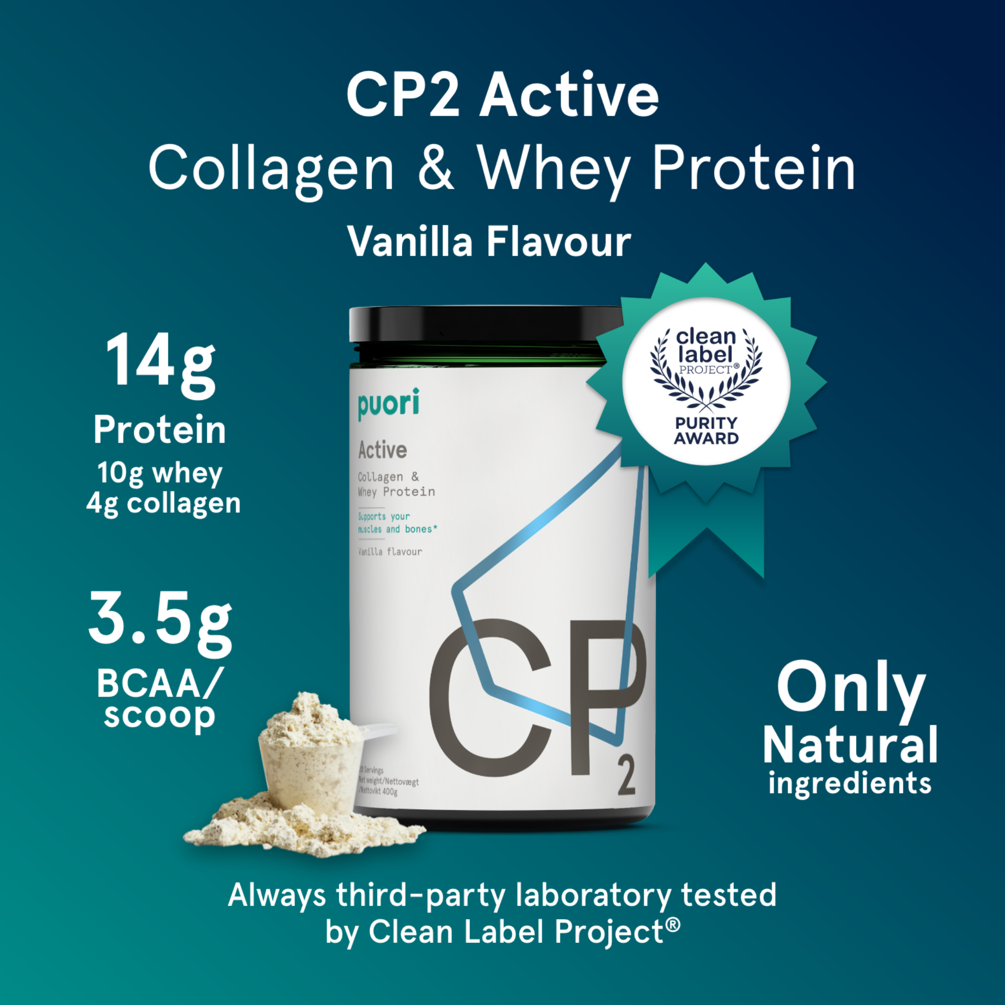 Puori CP2 Active Whey Kollagen (400g)