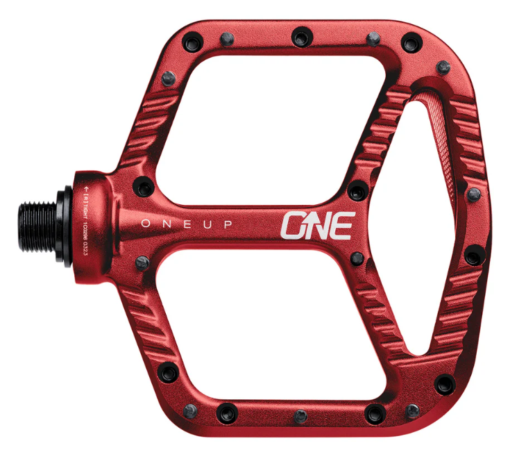 OneUp Aluminium Flat Pedale Rot