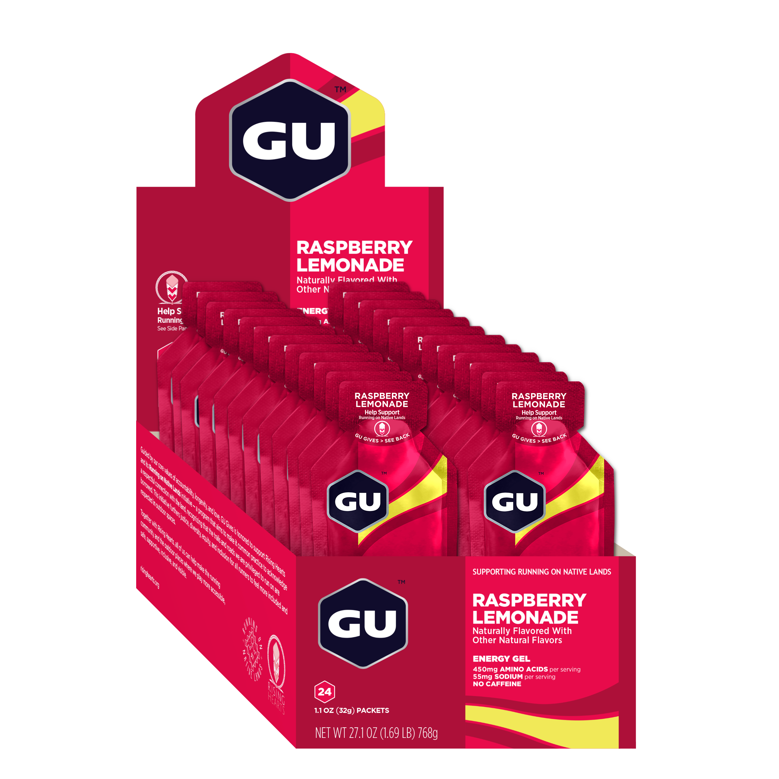 GU Energy Energy Gel Raspberry Lemonade (24 x 32g)