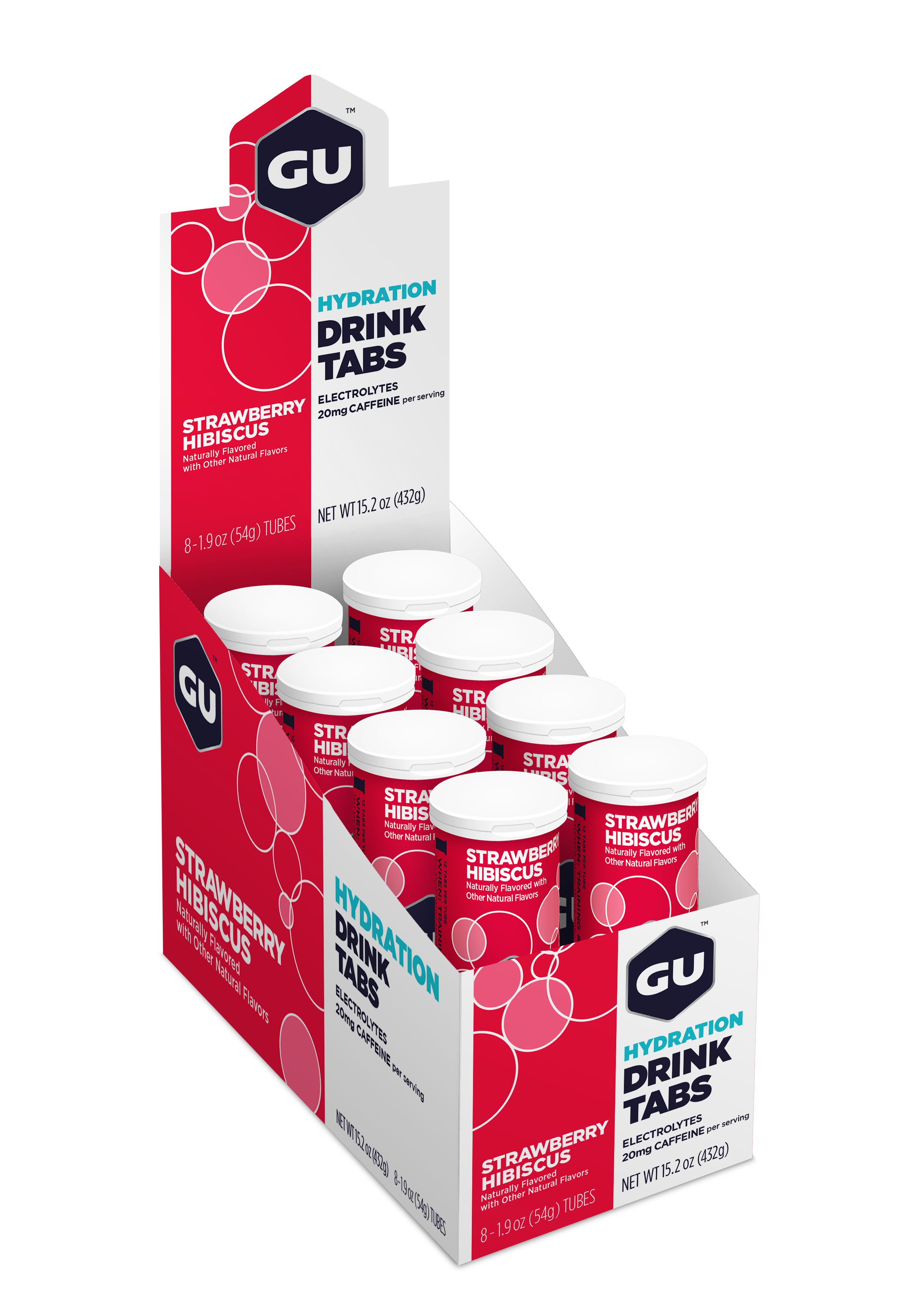 GU Energy Elektrolyt-Tabletten Erdbeer-Hibiskus (8 x 12 Tabs)
