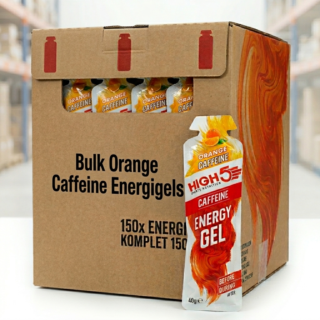 High5 Energy Gel Orange Koffein 150 Stück 40 g MHD-WARE Karton