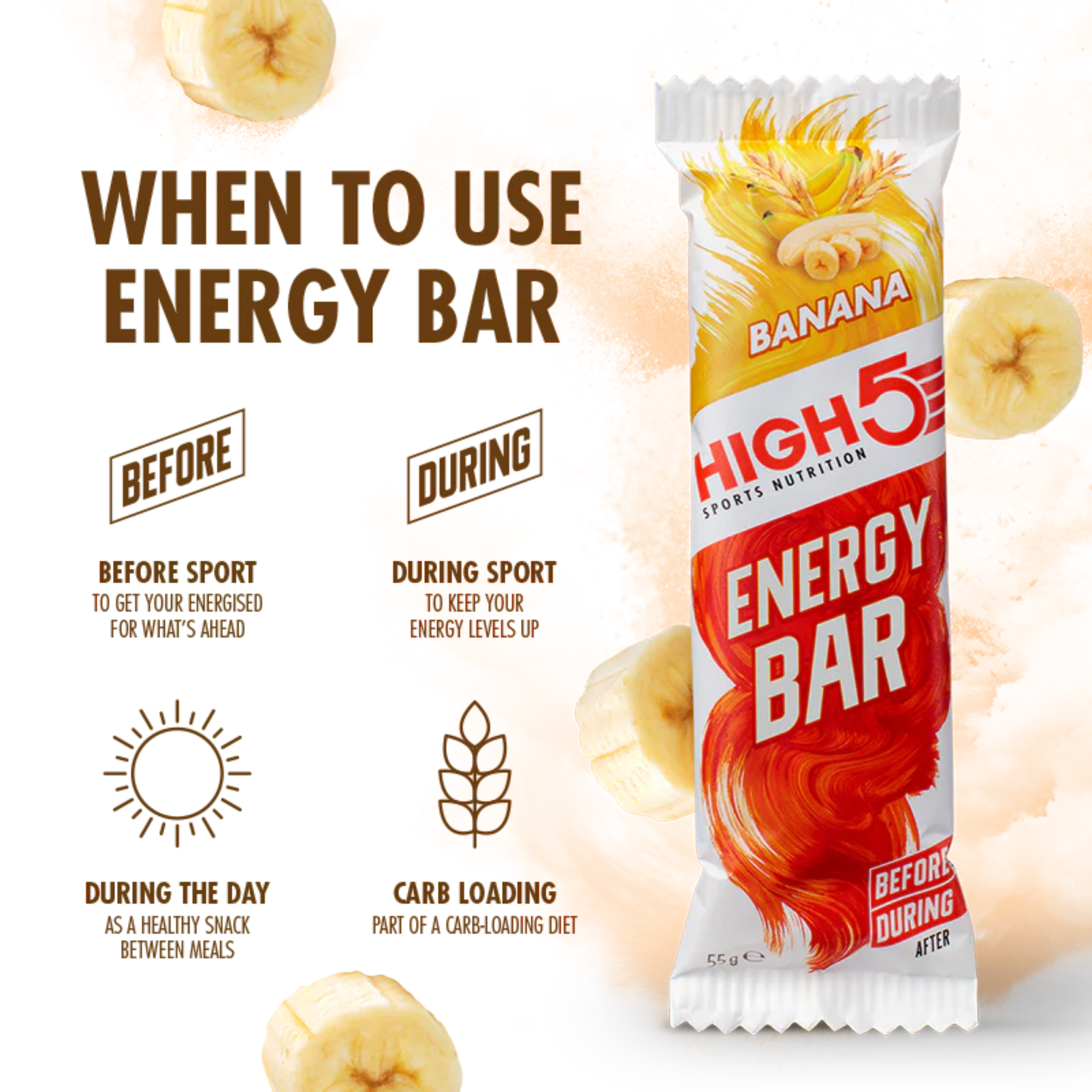 High5 Energieriegel Banana (12 x 55g) MHD-Ware