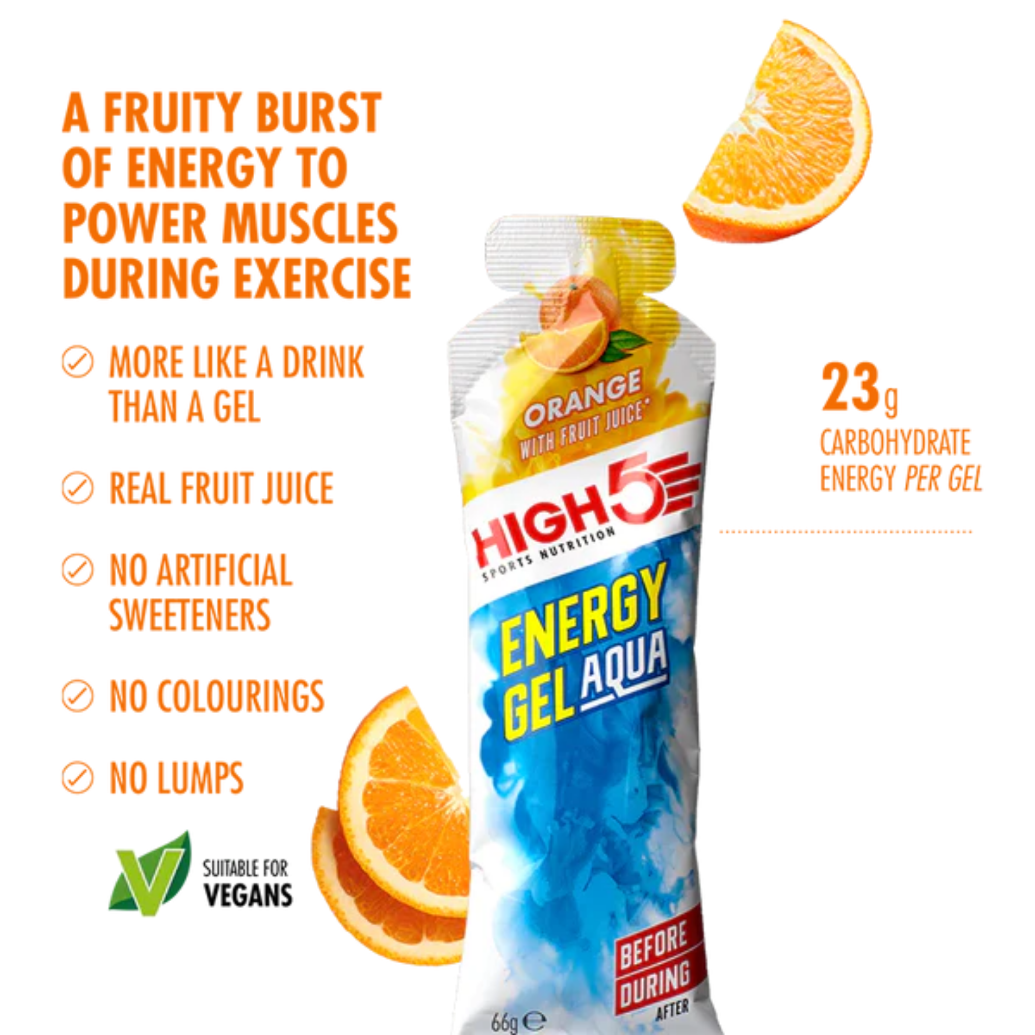 High5 Energy Gel Aqua Orange 20x66 g