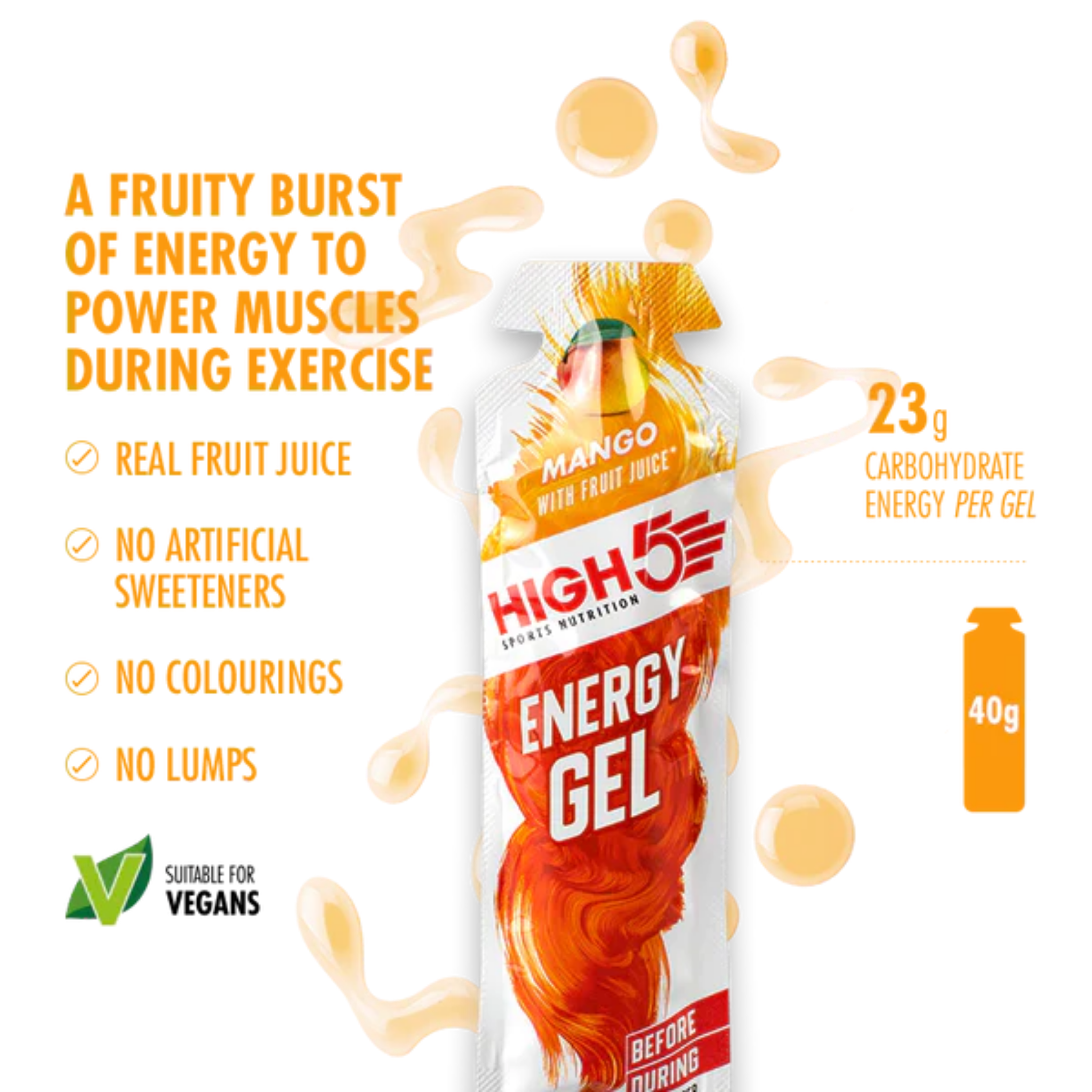 High5 Energy Gel Mango (20 Stück X 40 g)