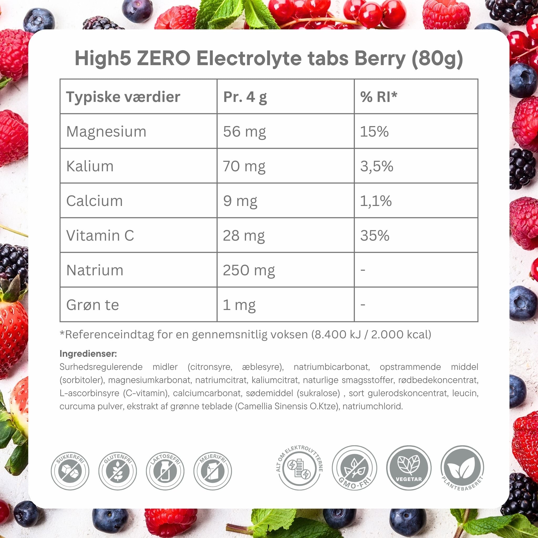 High5 Elektrolyt-Tabletten ZERO Berry (20 Tabletten)