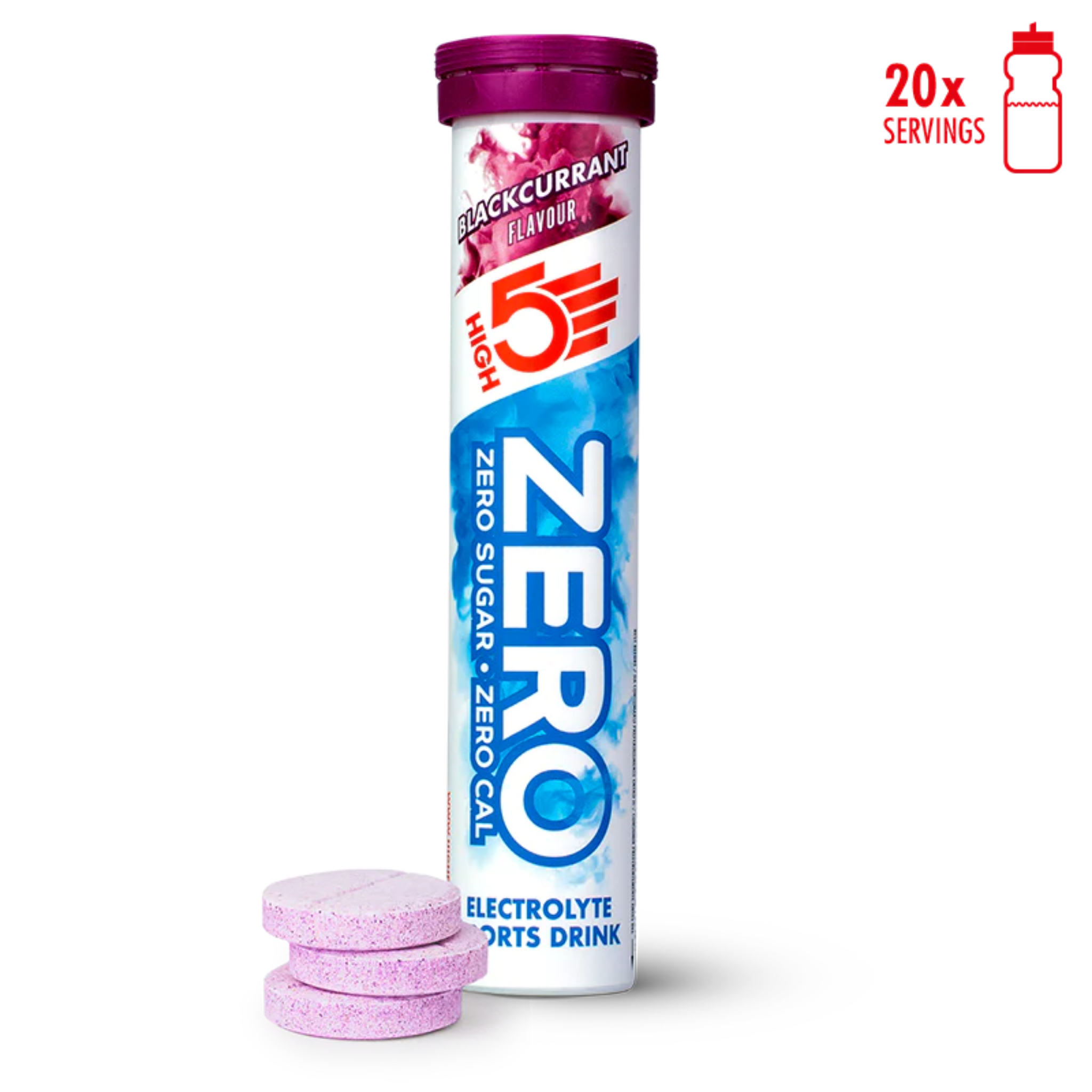 High5 Elektrolyt-Tabletten ZERO Schwarze Johannisbeere (8x20 Tabletten)