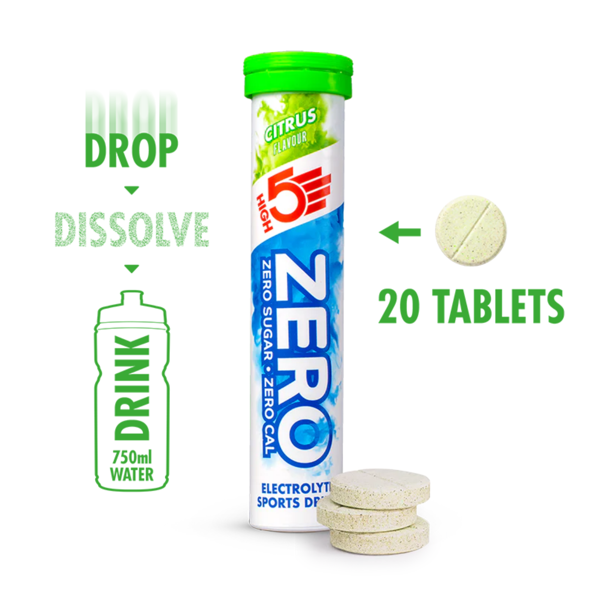 High5 Elektrolyt-Tabletten ZERO Zitrone (20 Tabs)
