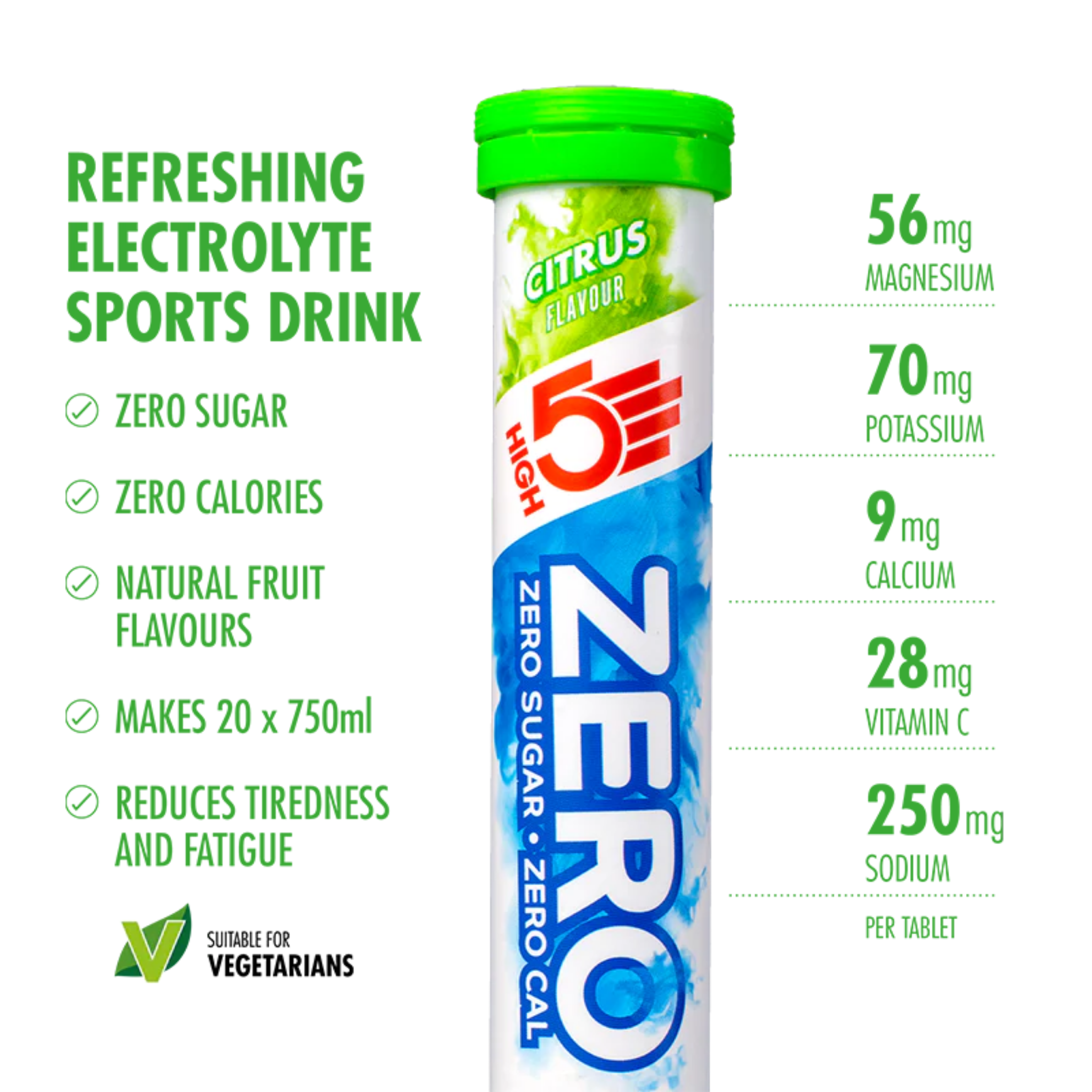 High5 Elektrolyt-Tabletten ZERO Zitrone (20 Tabs)