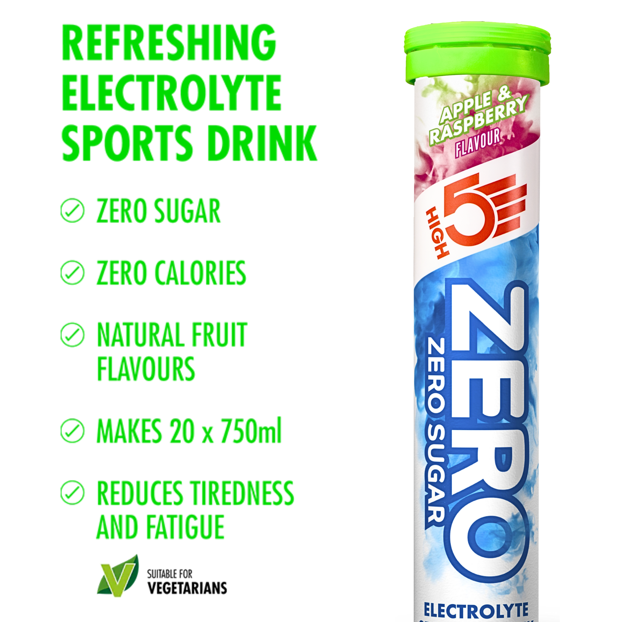 High5 Elektrolyt-Tabletten ZERO Apfel & Himbeere (20 Tabletten)