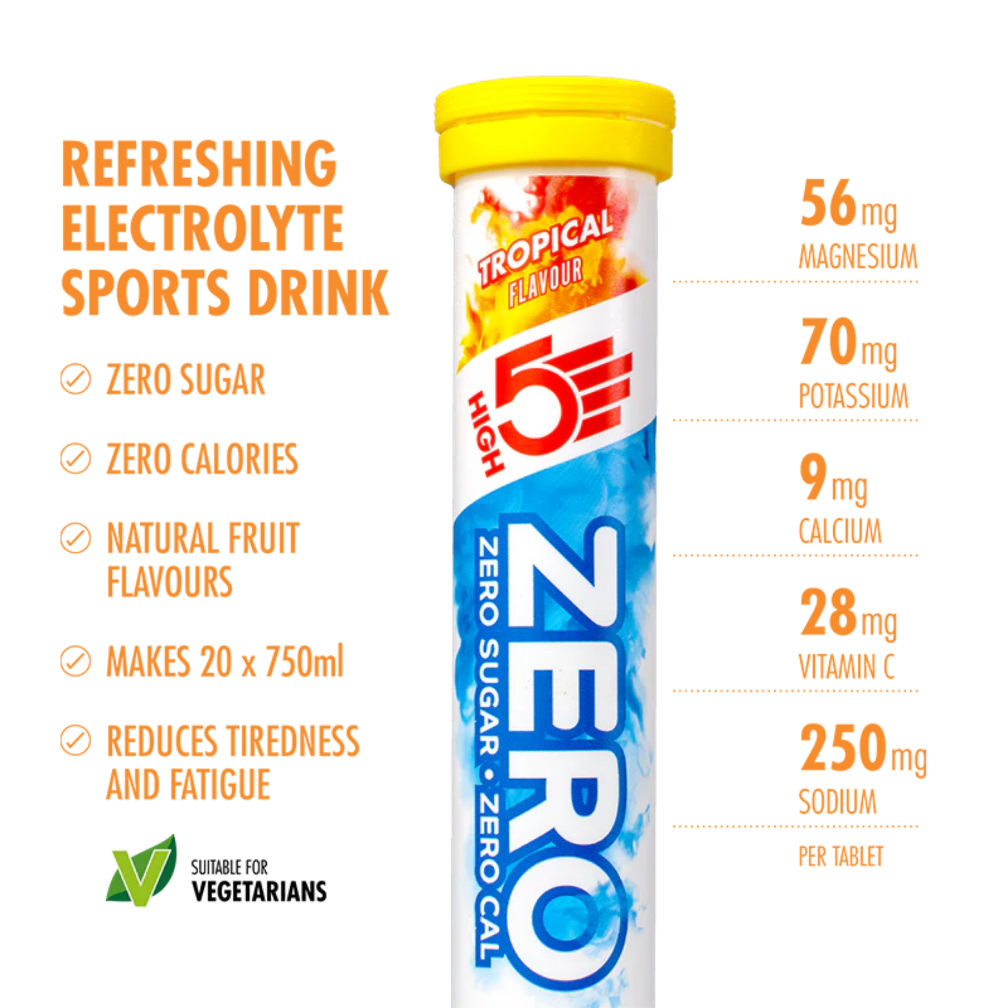 High5 Elektrolyt-Tabs ZERO Tropical (20 Tabs)