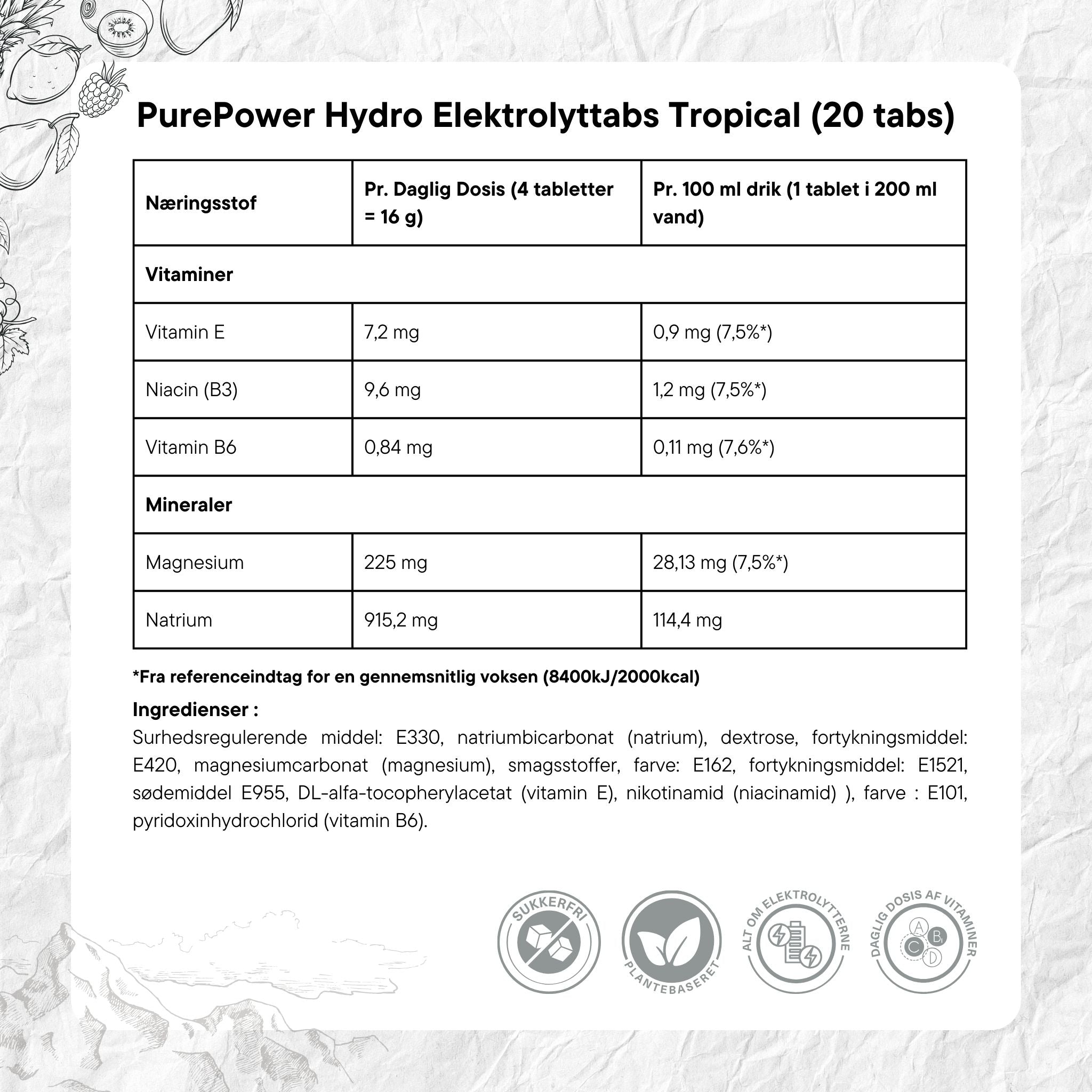 PurePower Elektrolyt-Tabletten Tropical (20 Tabs) – MHD-WARE