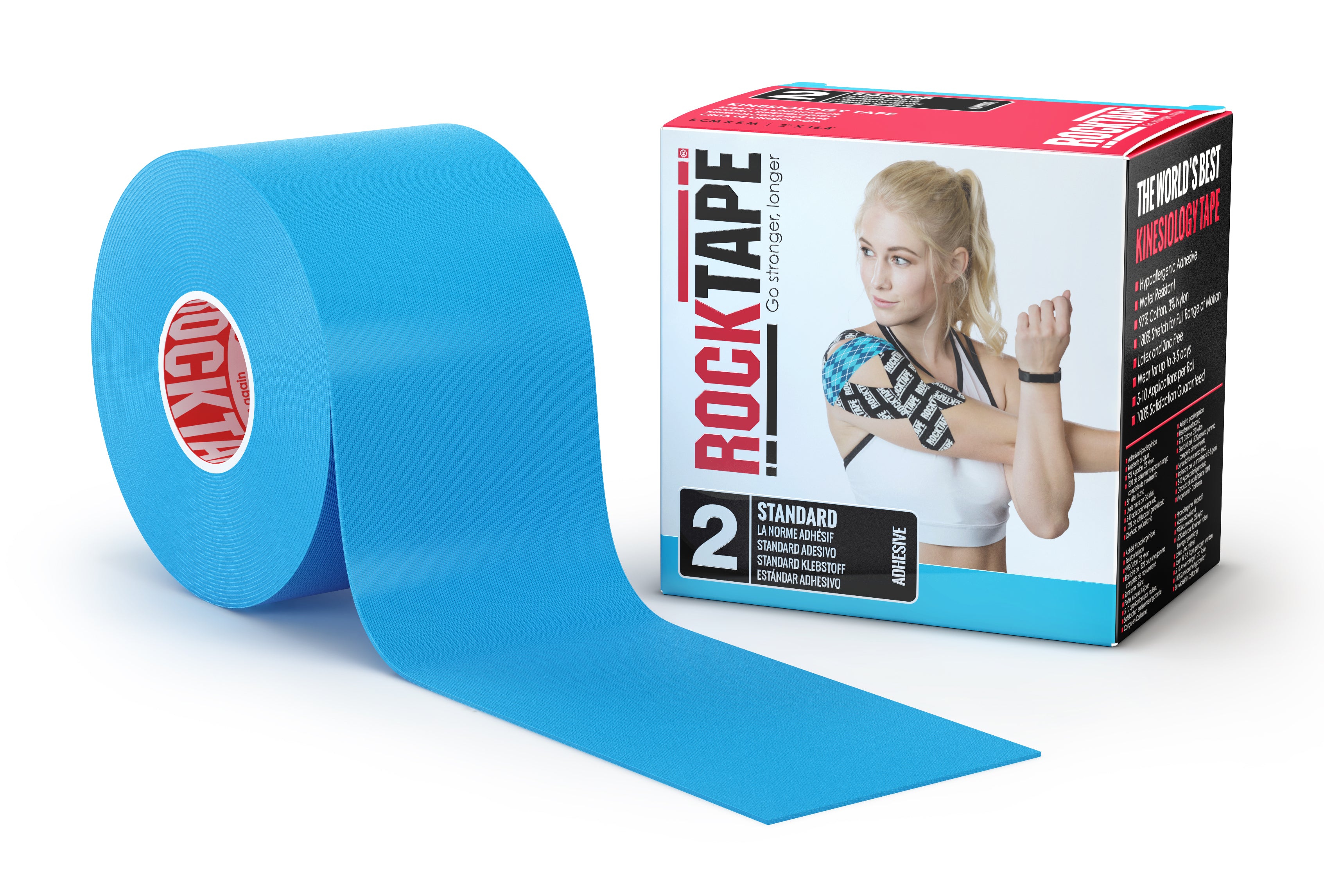 RockTape Kinesiologie-Tape 5cm x 5m Blau
