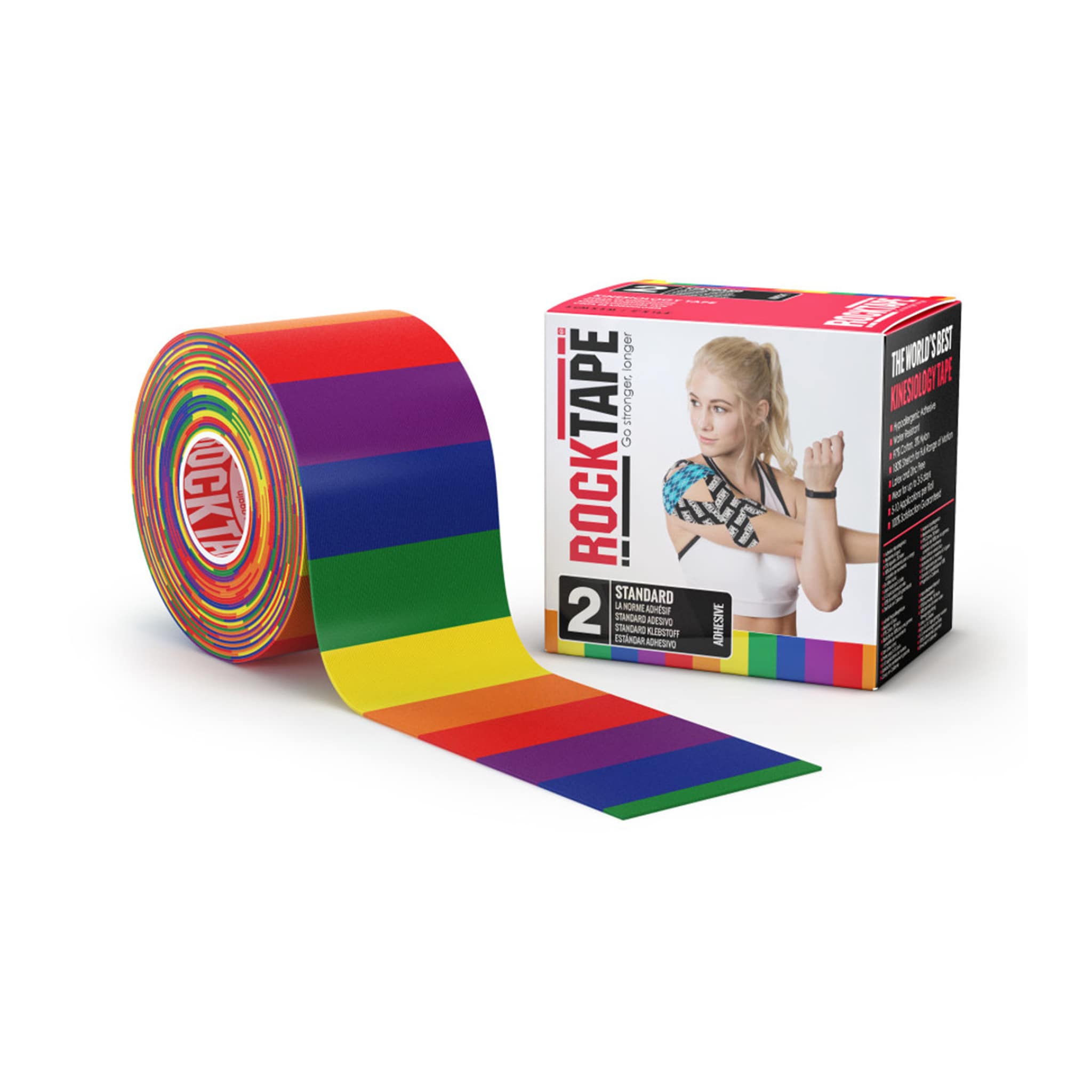 RockTape Kinesiologie-Tape 5cm x 5m Rainbow