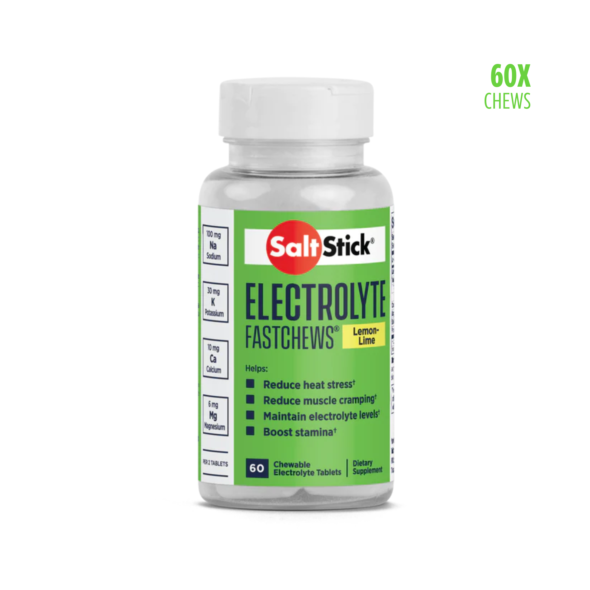 SaltStick Elektrolyt Fastchews Lemon-Lime (60 Kautabletten)