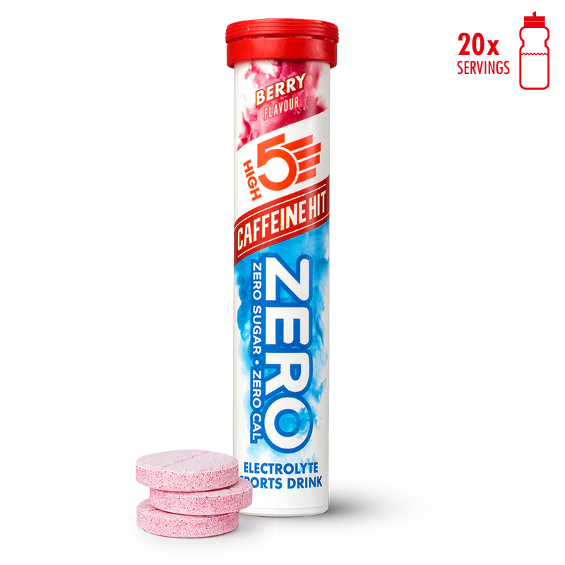 High5 Elektrolyt-Tabletten ZERO Berry Caff (8x20 Tabletten) MHD-Ware