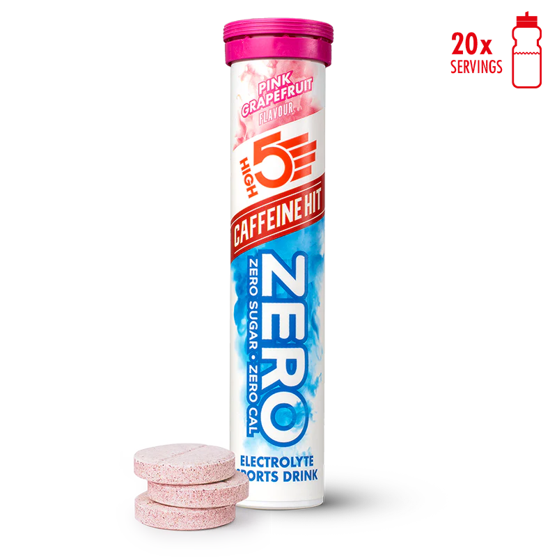High5 Elektrolyt-Tabs ZERO Pink Grapefruit Caff (8x20 Tabs) MHD-Ware