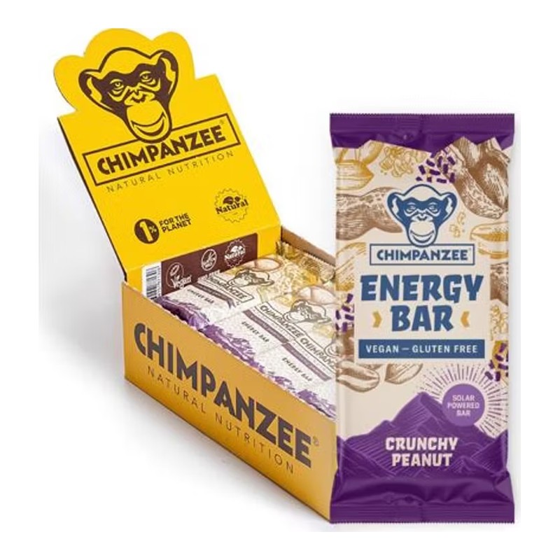 Chimpanzee Energibar Crunchy Peanut 55 g (15 stk.)