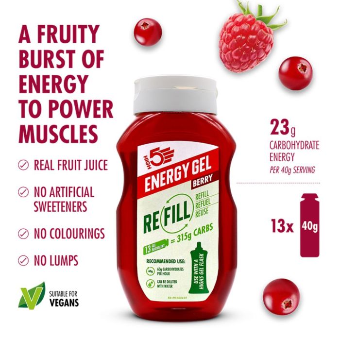 High5 Energy Gel Refill Berry 550g