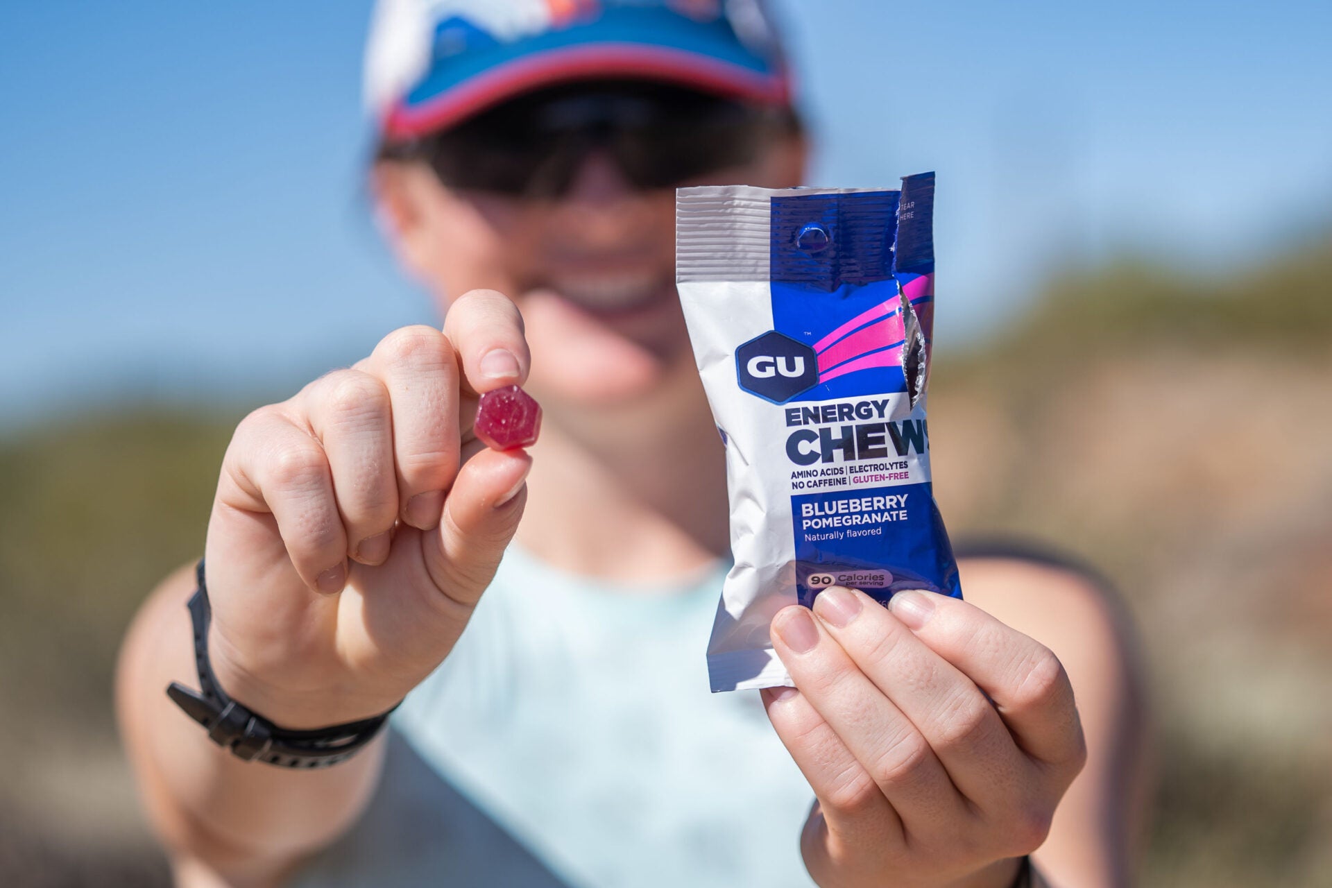 GU Energy Chews Blue Pom 60g (12 x 60g) MHD Ware